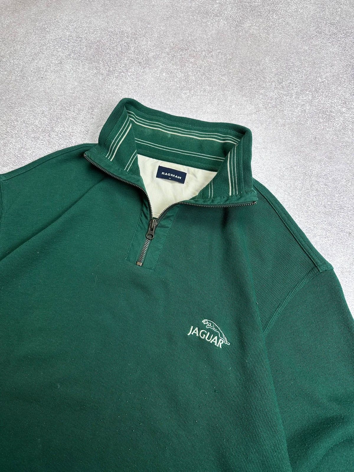 Vintage Vintage 90s Jaguar Quarter Zip Boxy Sweatshirt M Size US M / EU 48-50 / 2 - 4 Thumbnail