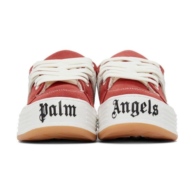 Palm Angels o1y0325 Logo Low-Top Sneakers in Red/Grey Size US 10 / EU 43 - 3 Thumbnail