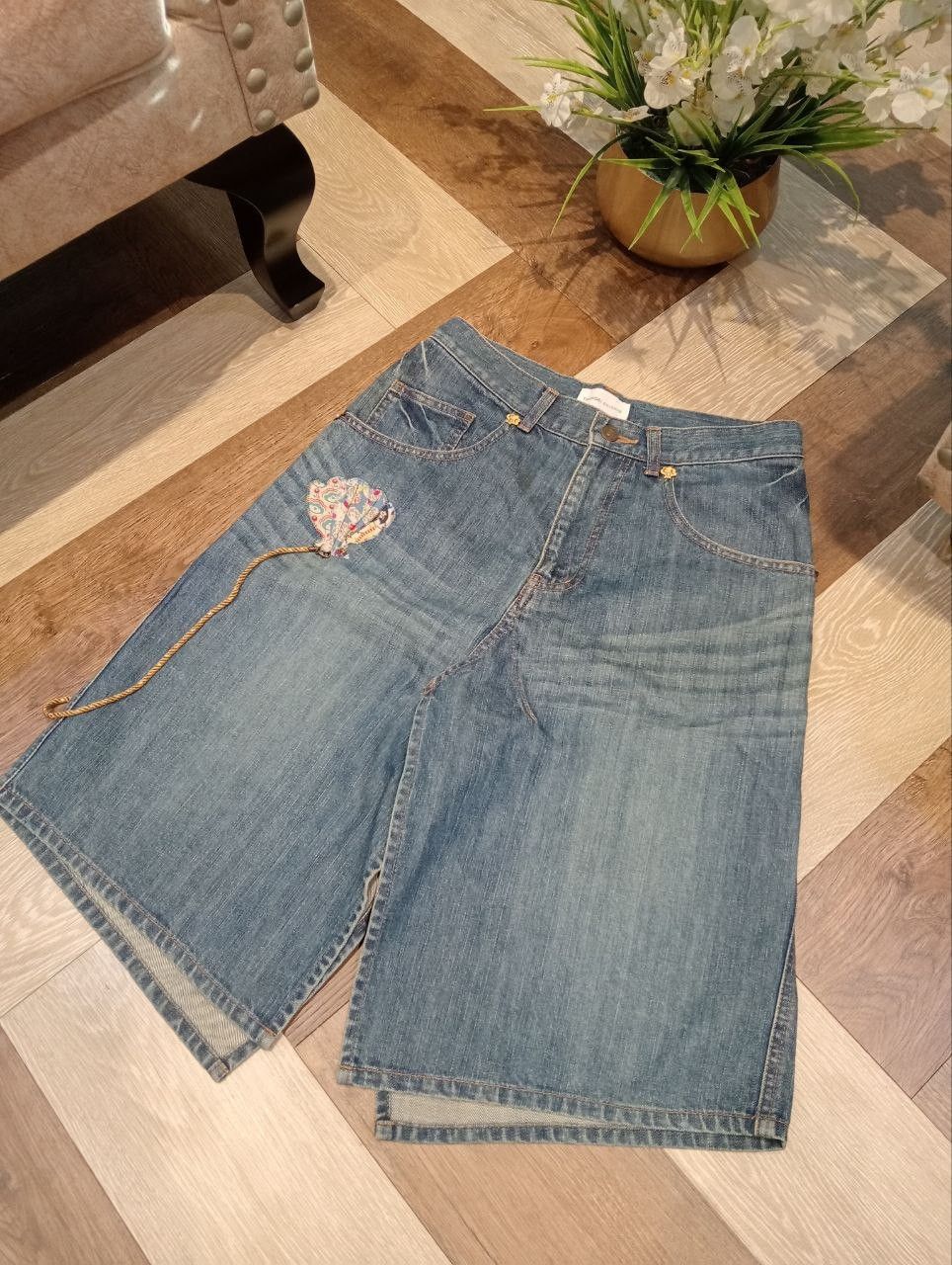 Tsumori Chisato VINTAGE TSUMORI CHISATO ISSEY MIYAKE DENIM MINI SKIRT Size 29" - 2 Thumbnail