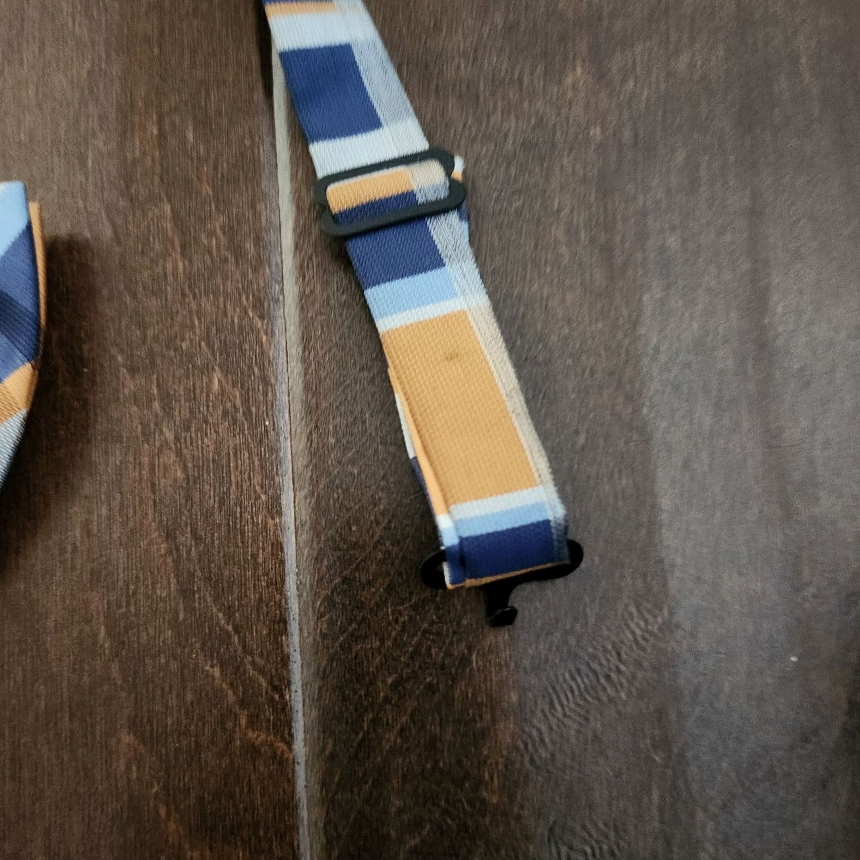 J Brand Brand Q Italy Bow Tie Plaids & Checks Adjustable One Size Multicolor Blue Tan NWT Men Size ONE SIZE - 6 Thumbnail