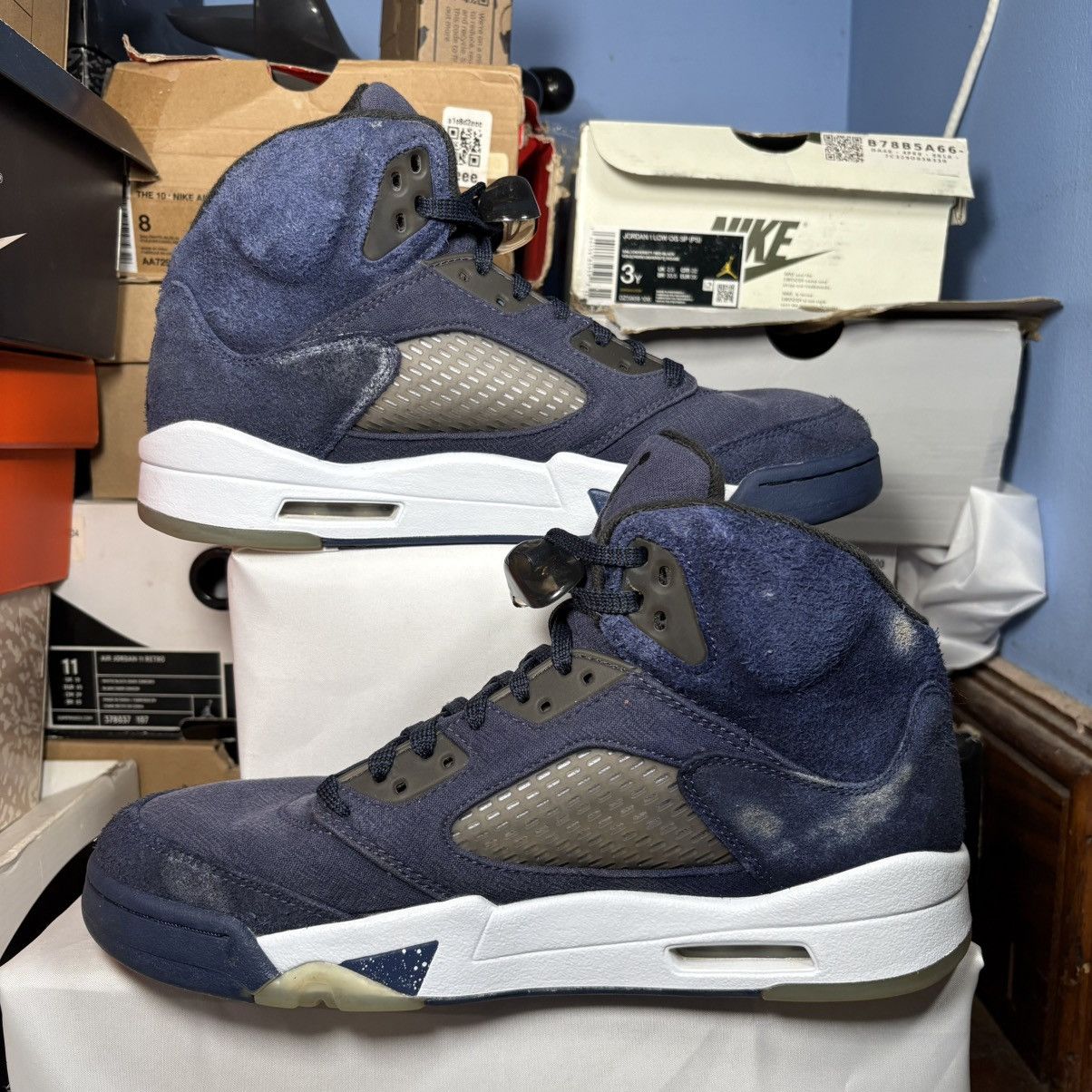 Jordan Brand Size 9.5 - Air Jordan 5 Retro SE Midnight Navy Size US 9.5 / EU 42-43 - 2 Thumbnail