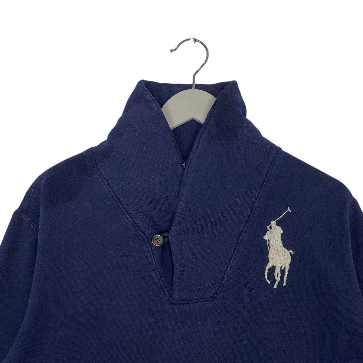Vintage Vintage Polo Ralph Lauren Big Pony Shawl Collar Navy Blue Size US M / EU 48-50 / 2 - 4 Thumbnail