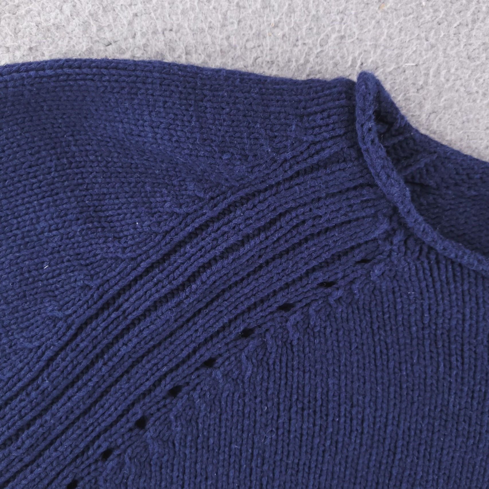 J.Crew J.CREW Sweater Womens S Pullover Knit Chunky-Knit Long Sleeve Blue Solid Size S / US 4 / IT 40 - 3 Thumbnail