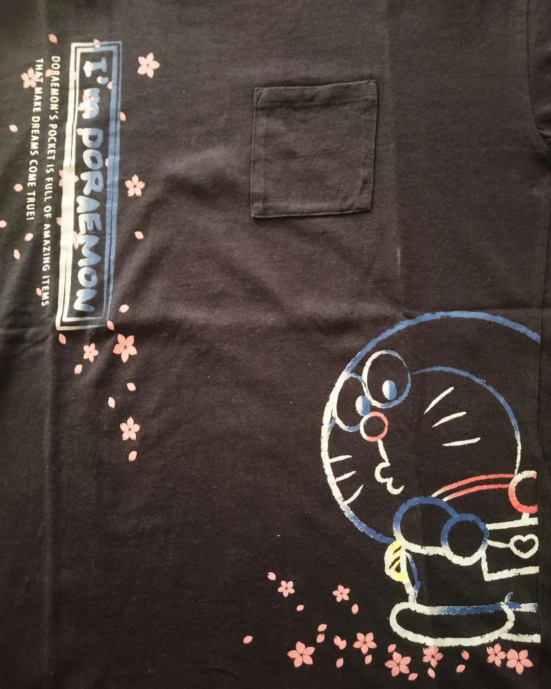 Anime × Japanese Brand Doraemon Sakura Art Official Anime Pocket Tees Size US L / EU 52-54 / 3 - 2 Thumbnail