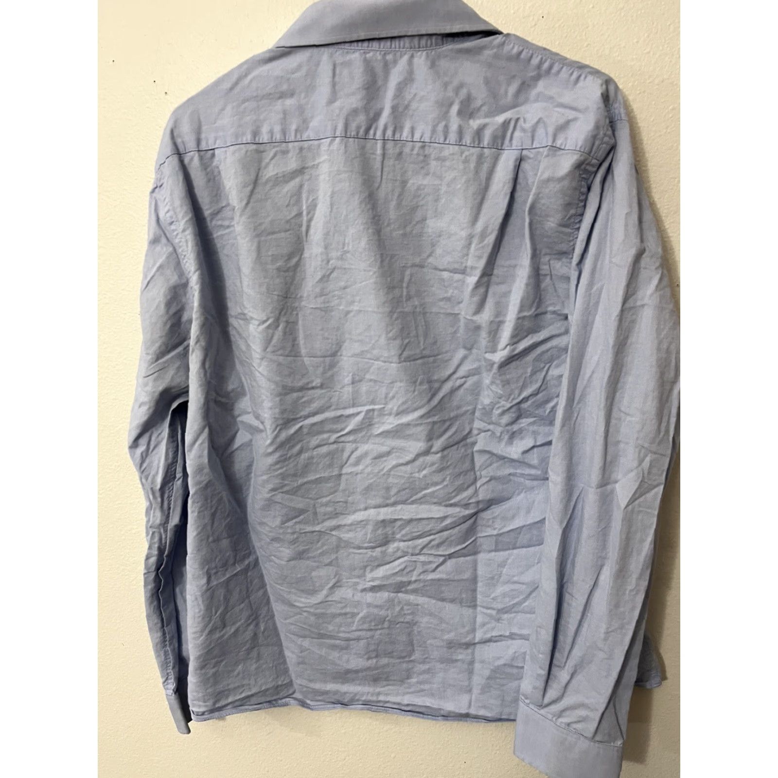Tommy Hilfiger Tommy Hilfiger Slim Fit Blue Solid Long Sleeve Button Down Shirt 16.5 Mens Size US L / EU 52-54 / 3 - 3 Thumbnail