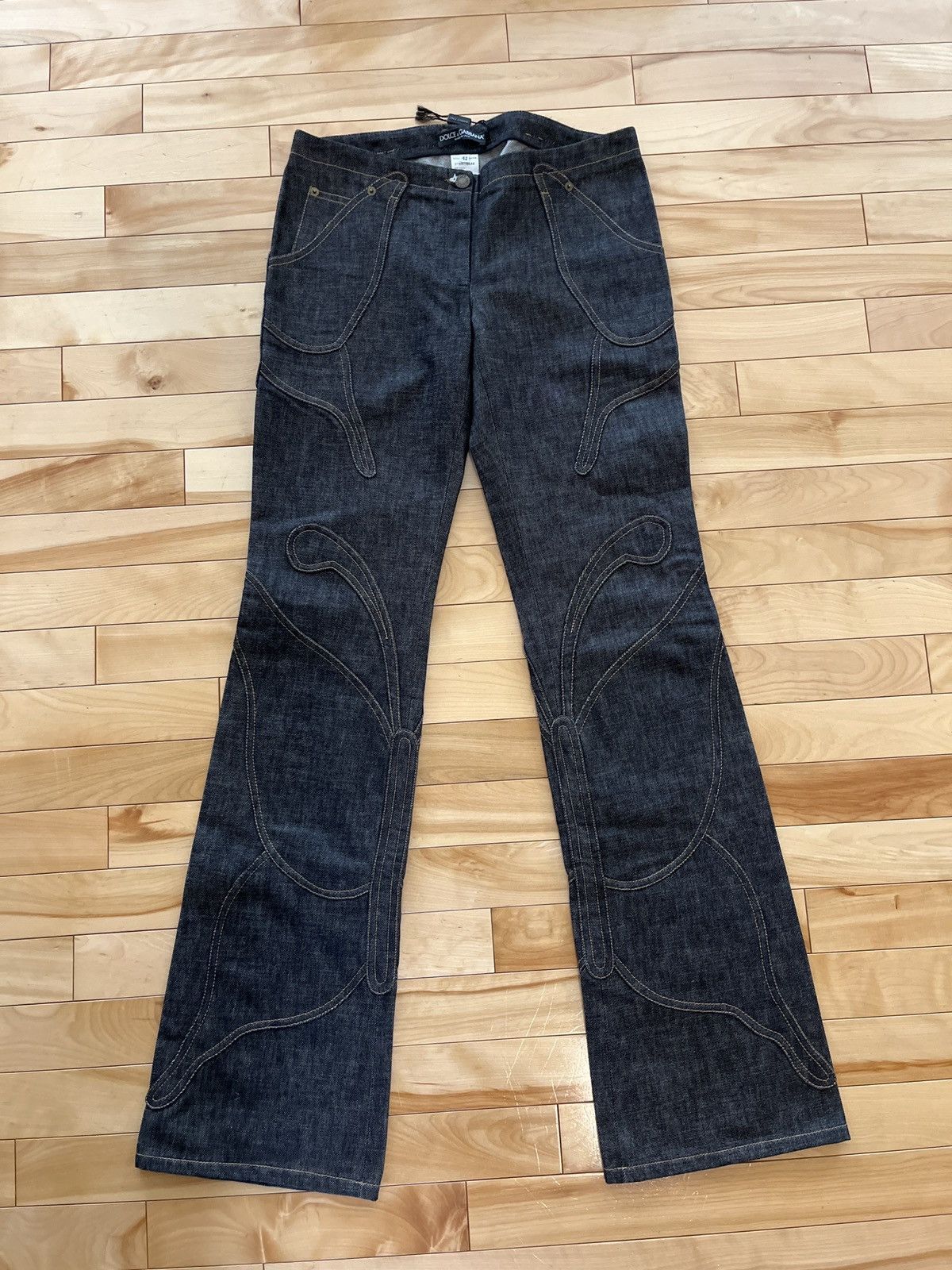 Dolce & Gabbana Dolce & Gabbana Butterfly Jeans Size 28" / US 6 / IT 42 - 8 Thumbnail