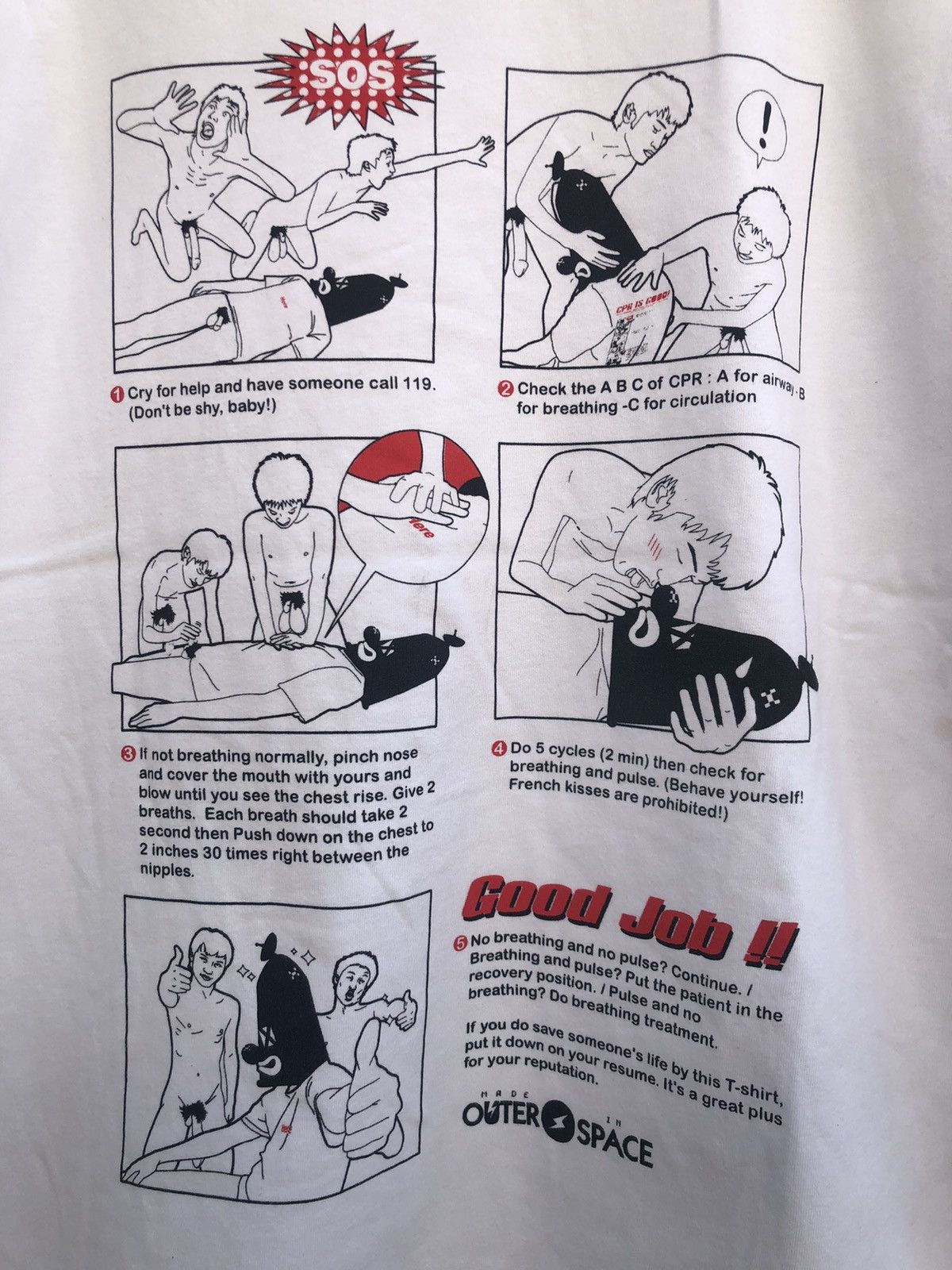 Japanese Brand Outer Space "Cpr Nudes" Tshirt Japanese Brand Size US M / EU 48-50 / 2 - 5 Thumbnail
