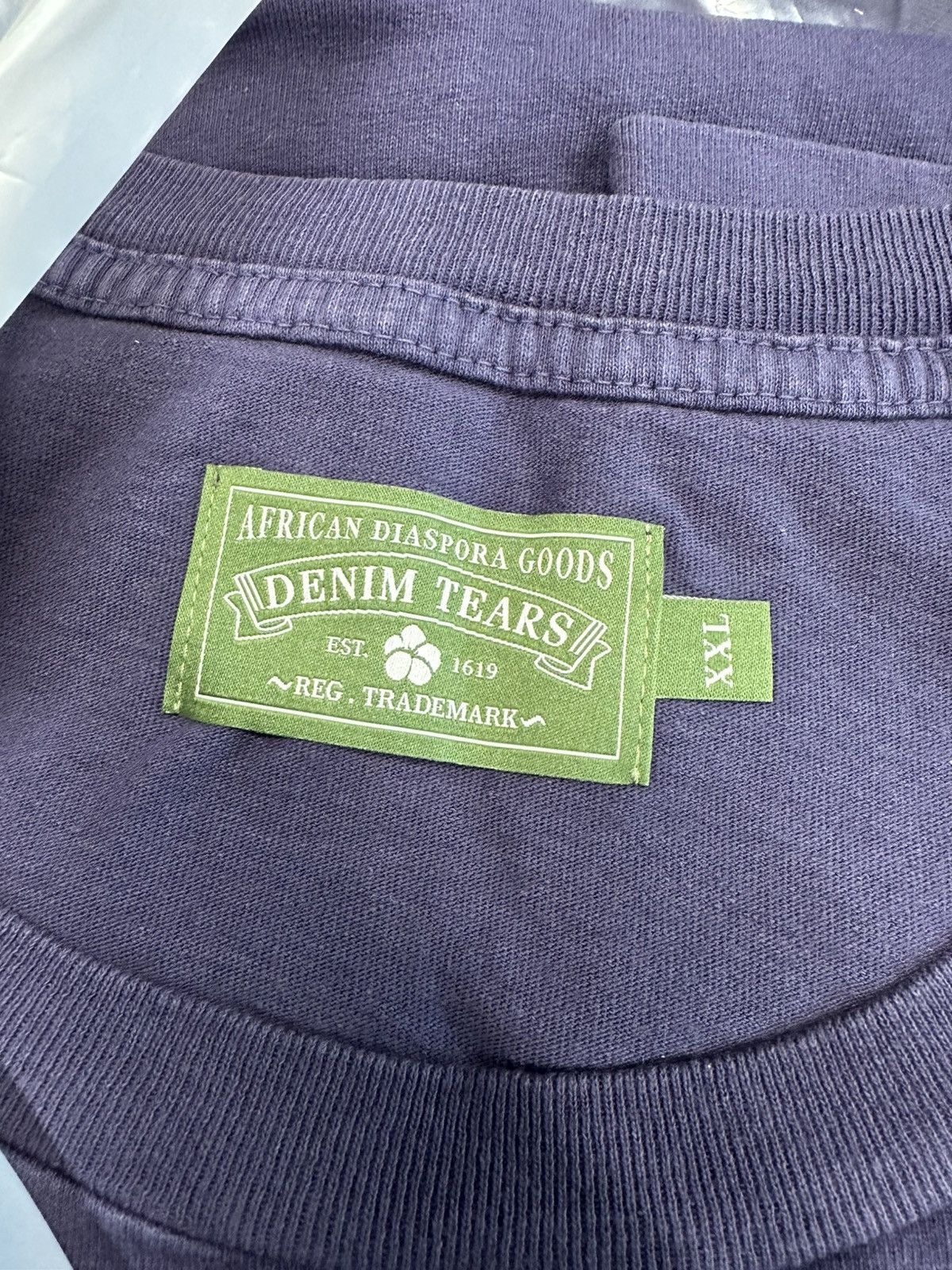 DENIM TEARS Denim Tears ADG Tee Purple Green Size US XXL / EU 58 / 5 - 6 Thumbnail