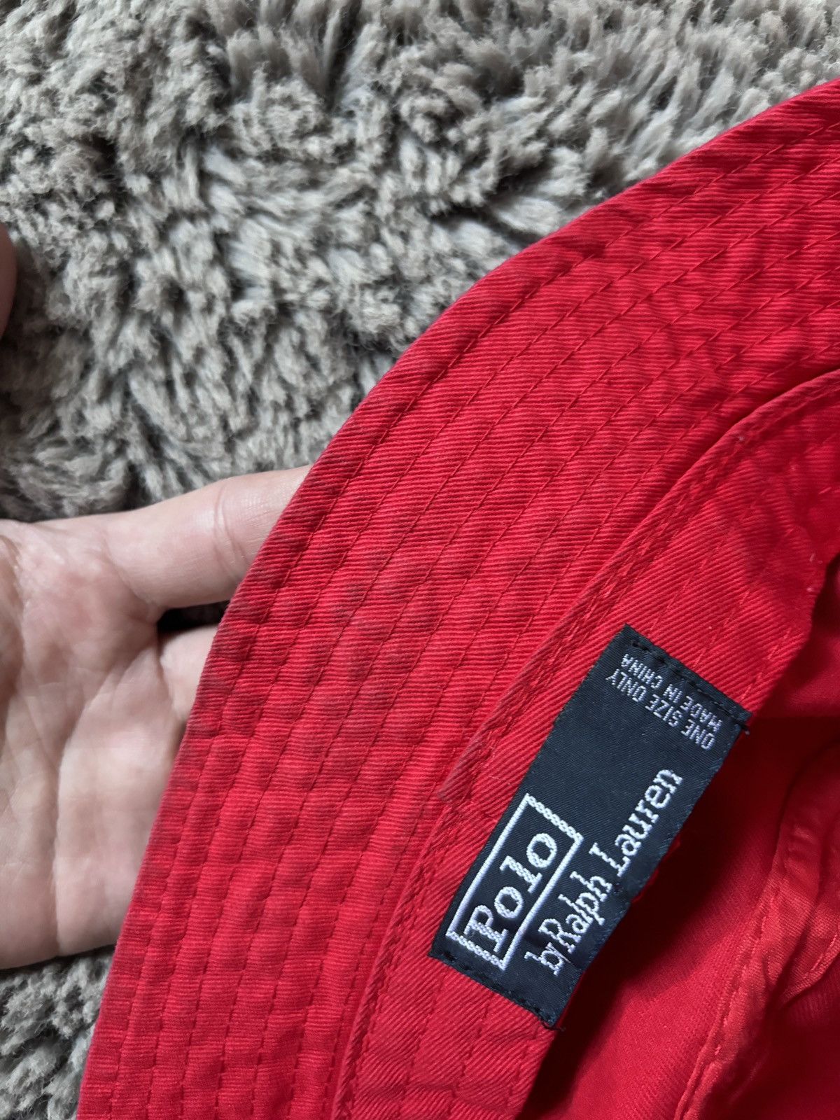 Polo Ralph Lauren × Vintage Polo Ralph Lauren vintage red bucket hat size S Size ONE SIZE - 6 Thumbnail