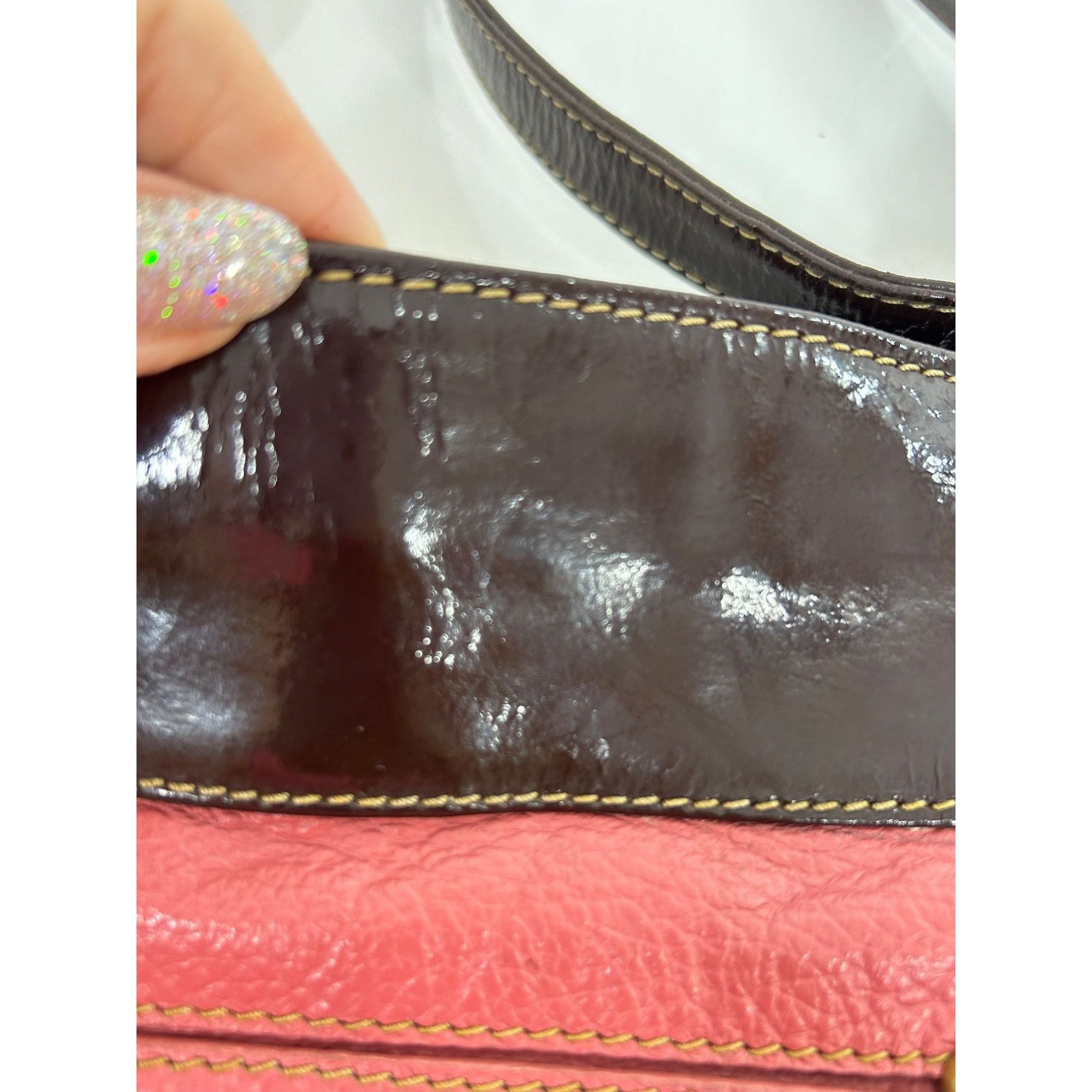 Other Americana By Sharif Vintage Crossbody Purse Pink Brown Strap Size ONE SIZE - 21 Thumbnail