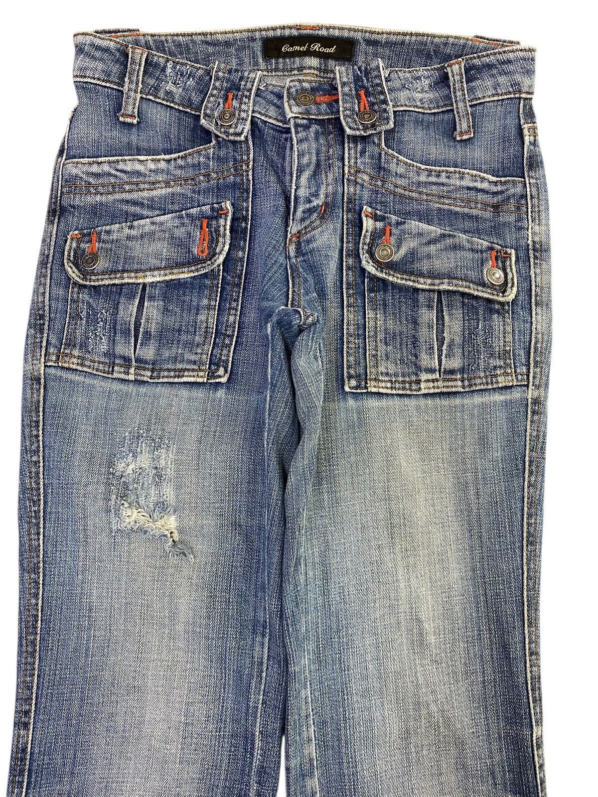 Japanese Brand Camel Road Light Blue Wash Style Flare Jeans Size US 28 / EU 44 - 2 Thumbnail