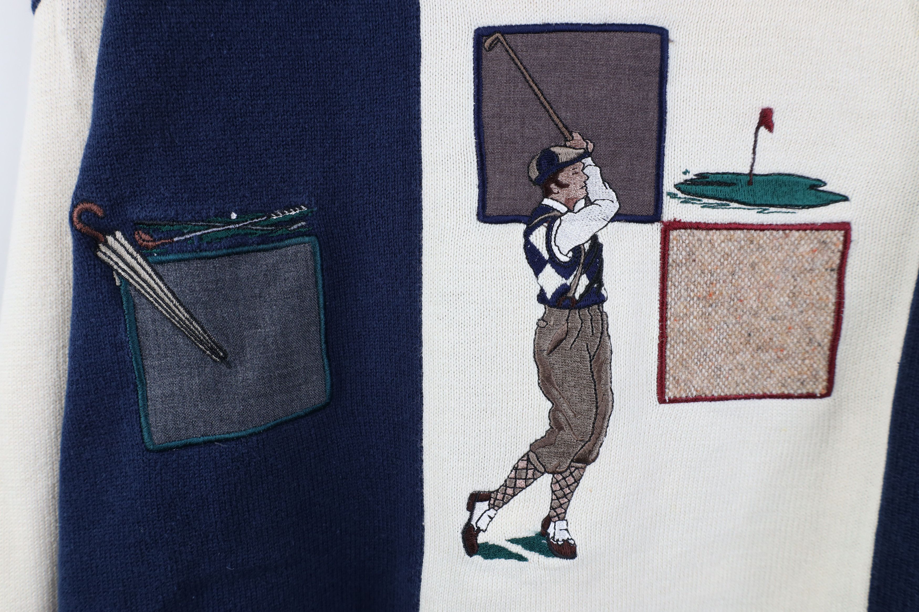 Vintage Vintage 90s Streetwear Golf Golfing Knit Crewneck Sweater Size US XL / EU 56 / 4 - 5 Thumbnail
