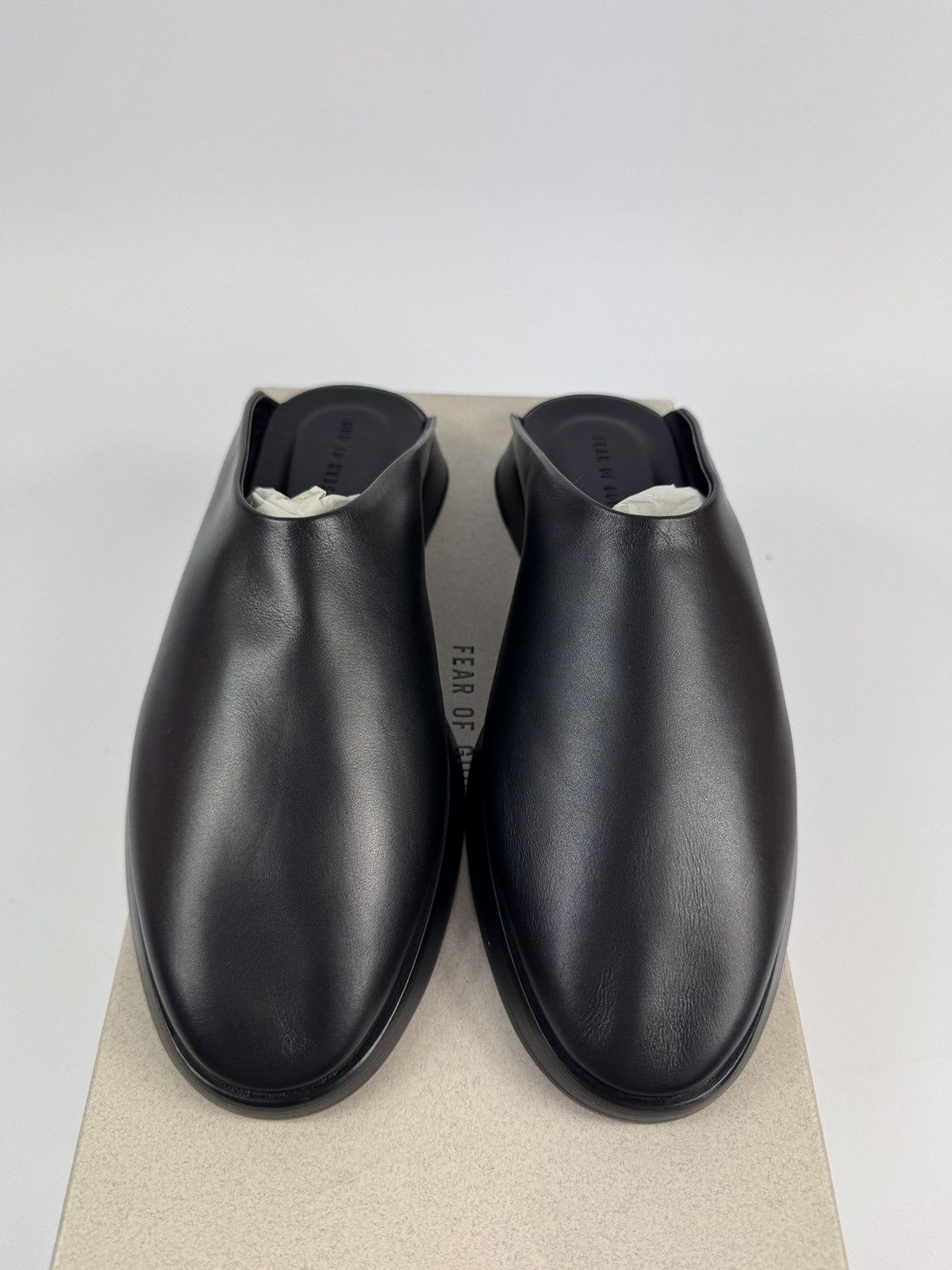 Fear of God BLACK LEATHER BACKLESS MULES Size US 7 / EU 40 - 2 Thumbnail