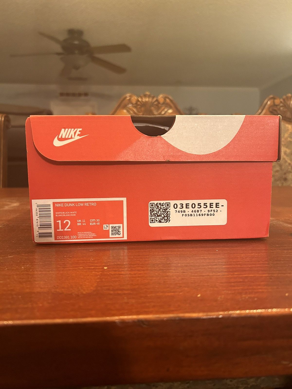 Nike Nike Dunk Low Retro White Black Panda Size US 12 / EU 45 - 10 Thumbnail