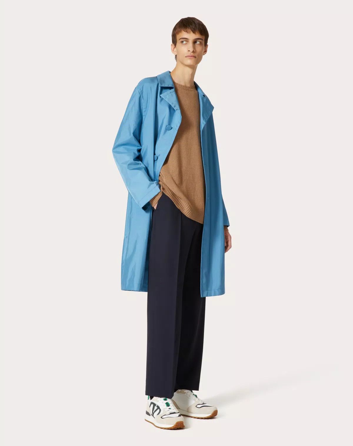 Valentino oc11z0725 Wool Trousers With Maison Valentino in Navy Blue Size US 34 / EU 50 - 2 Thumbnail