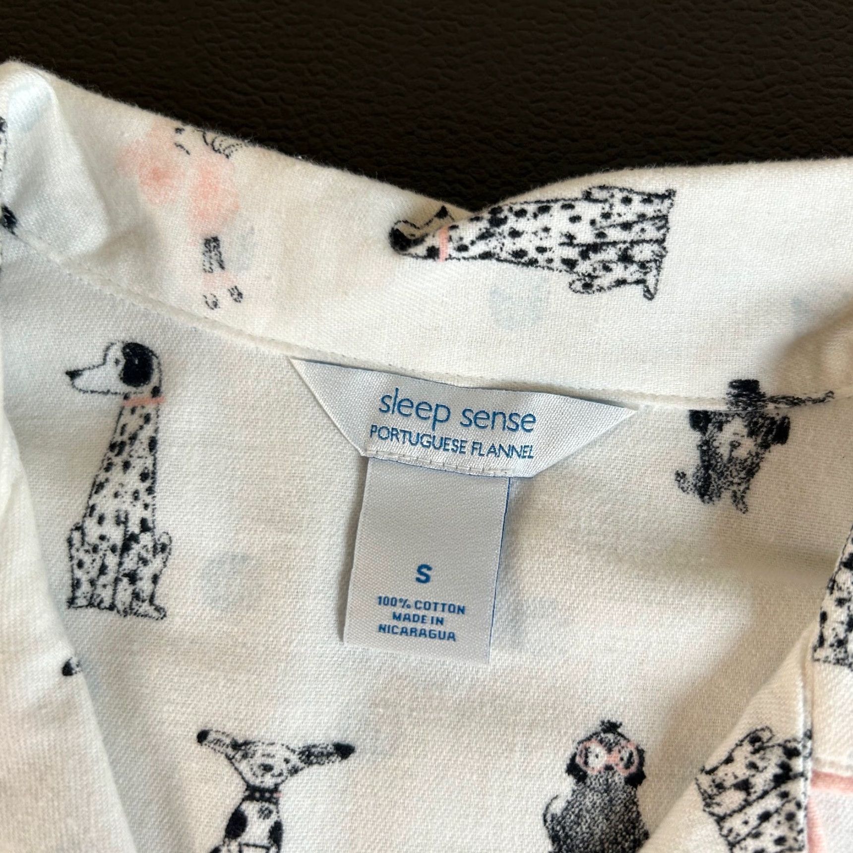 Vintage Sleep Sense Dog Print Pajama Top Flannel Sleepwear Button Up White Womens S Size S / US 4 / IT 40 - 2 Thumbnail