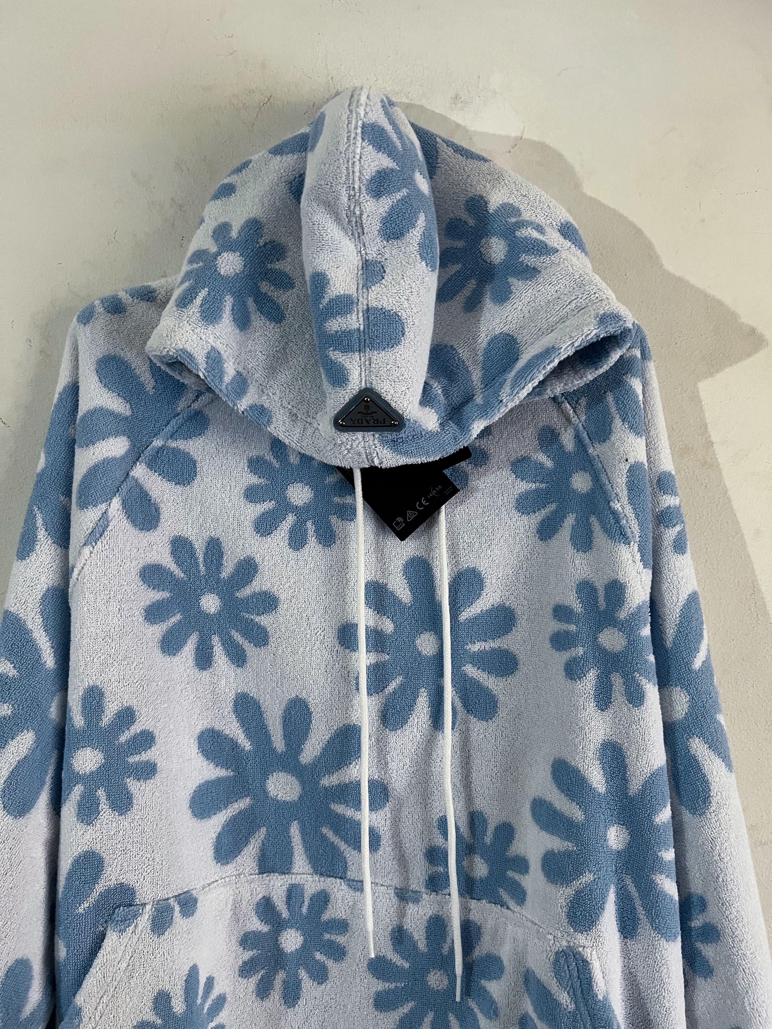 Prada PRINTED TERRY-COTTON HOODIE Size US S / EU 44-46 / 1 - 3 Thumbnail