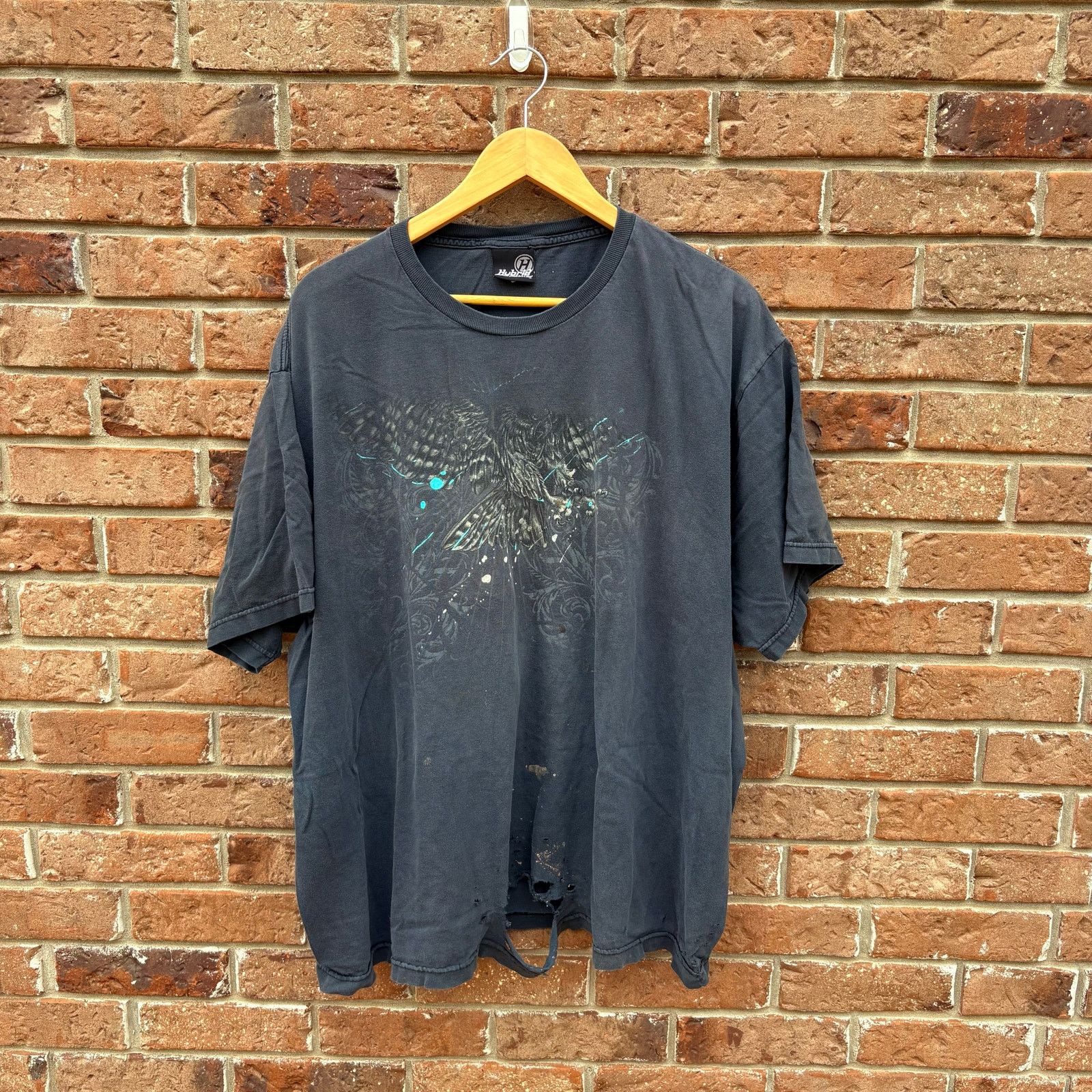 Vintage Vintage Thrashed Y2K Hybrid Faded T-Shirt XXL Size US XXL / EU 58 / 5 - 1 Thumbnail