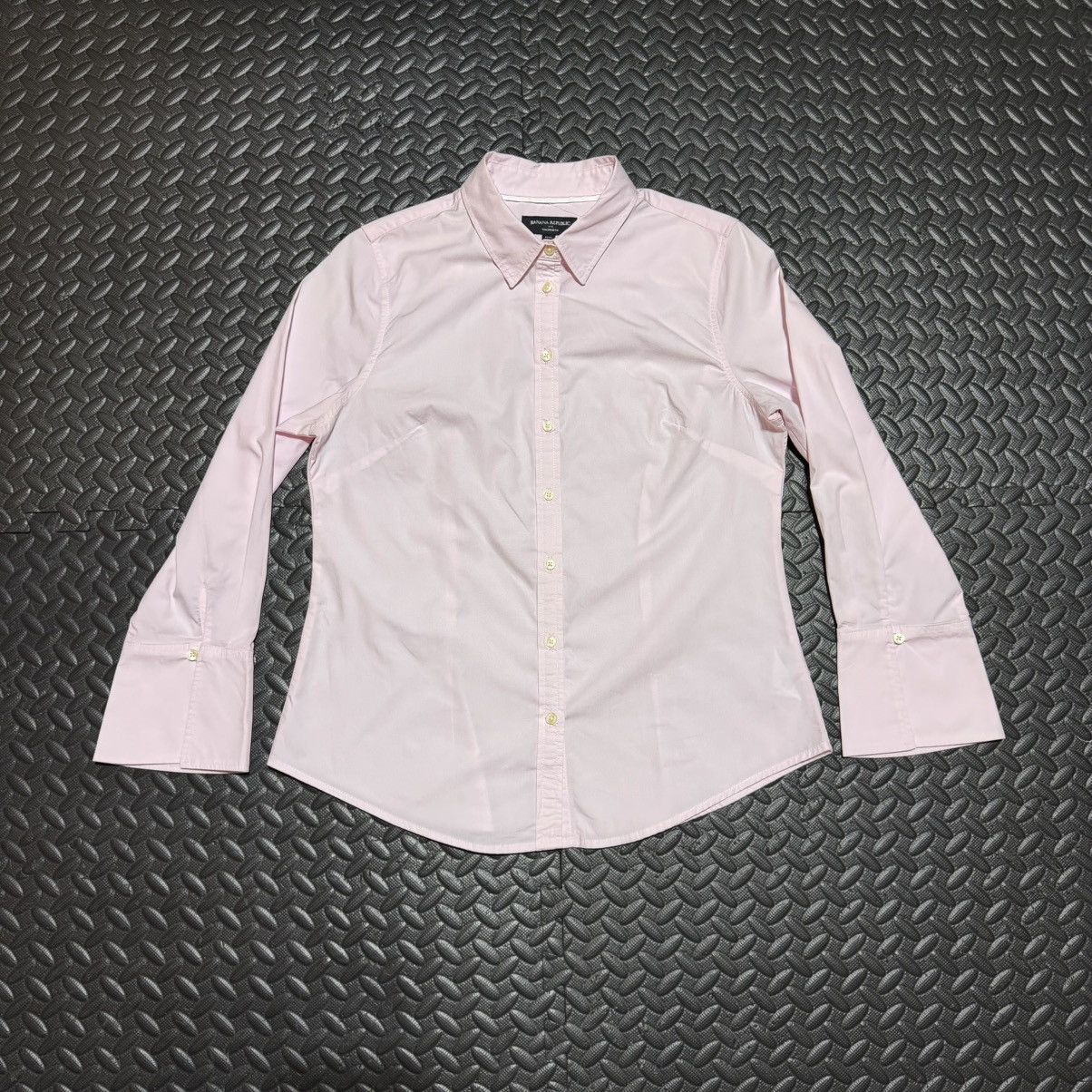 Banana Republic Banana Republic Button Down Shirt Tailored Fit Petite 12P Size XL / US 12-14 / IT 48-50 - 1 Thumbnail