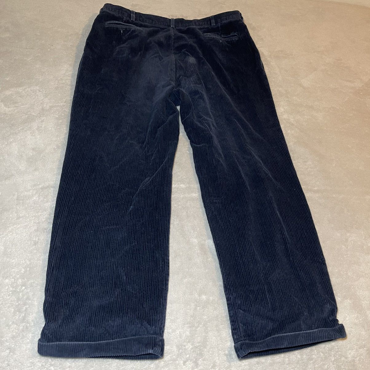 Hunt Club Vintage 90s Hunt Club Mens 44x32 Corduroy Pants Navy Blue Size US 40 / EU 56 - 2 Thumbnail