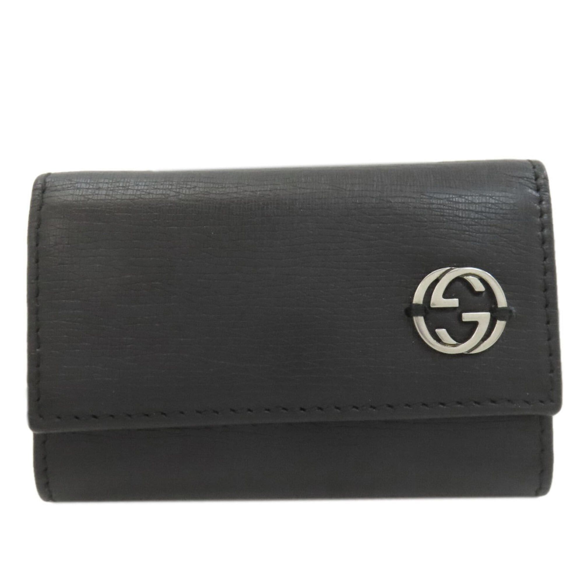 Gucci Gucci 256337 Interlocking G Key Case, Leather, Women's Size ONE SIZE - 1 Thumbnail