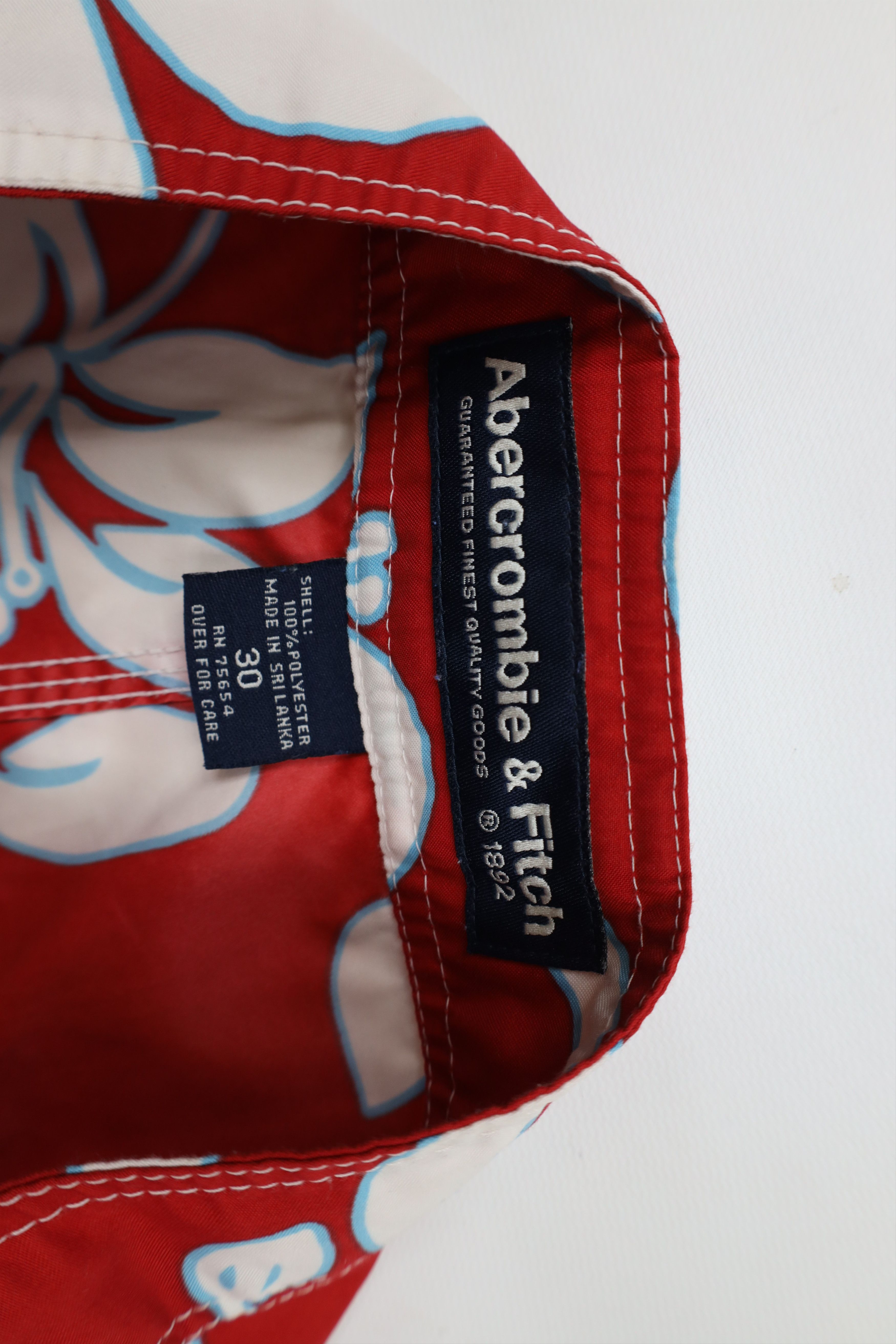 Abercrombie & Fitch × Vintage Vintage Y2K Abercrombie & Fitch Flower Hawaiian Board Shorts Size US 30 / EU 46 - 9 Thumbnail