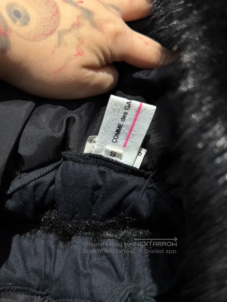 Comme des Garcons Comme Des Garcons size S Black Fur Velvet Skirt Size 22" - 3 Thumbnail