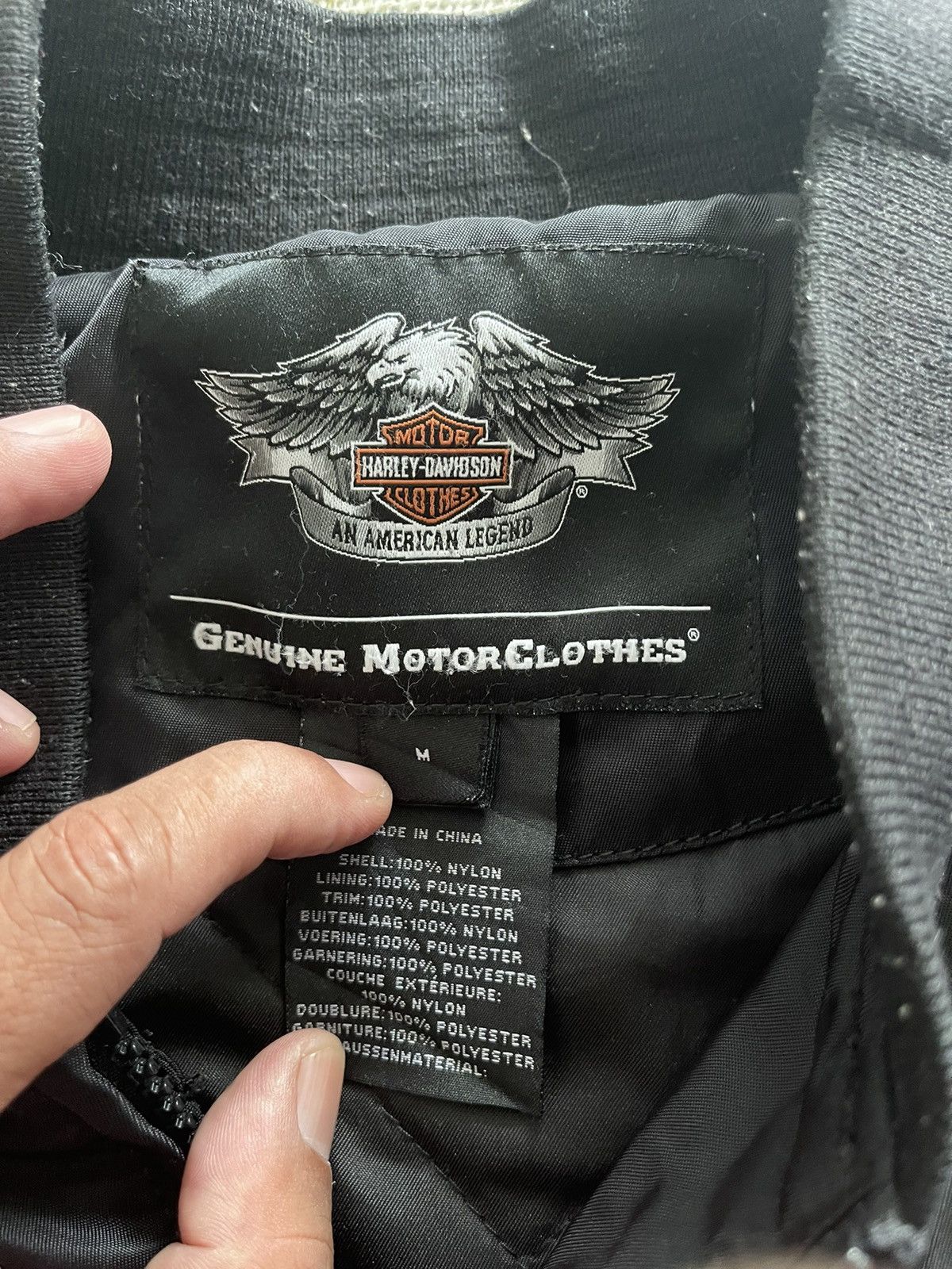 Harley Davidson × Vintage HARLEY DAVIDSON Black Nylon Embroidered Riding Motorcycle Size US M / EU 48-50 / 2 - 3 Thumbnail