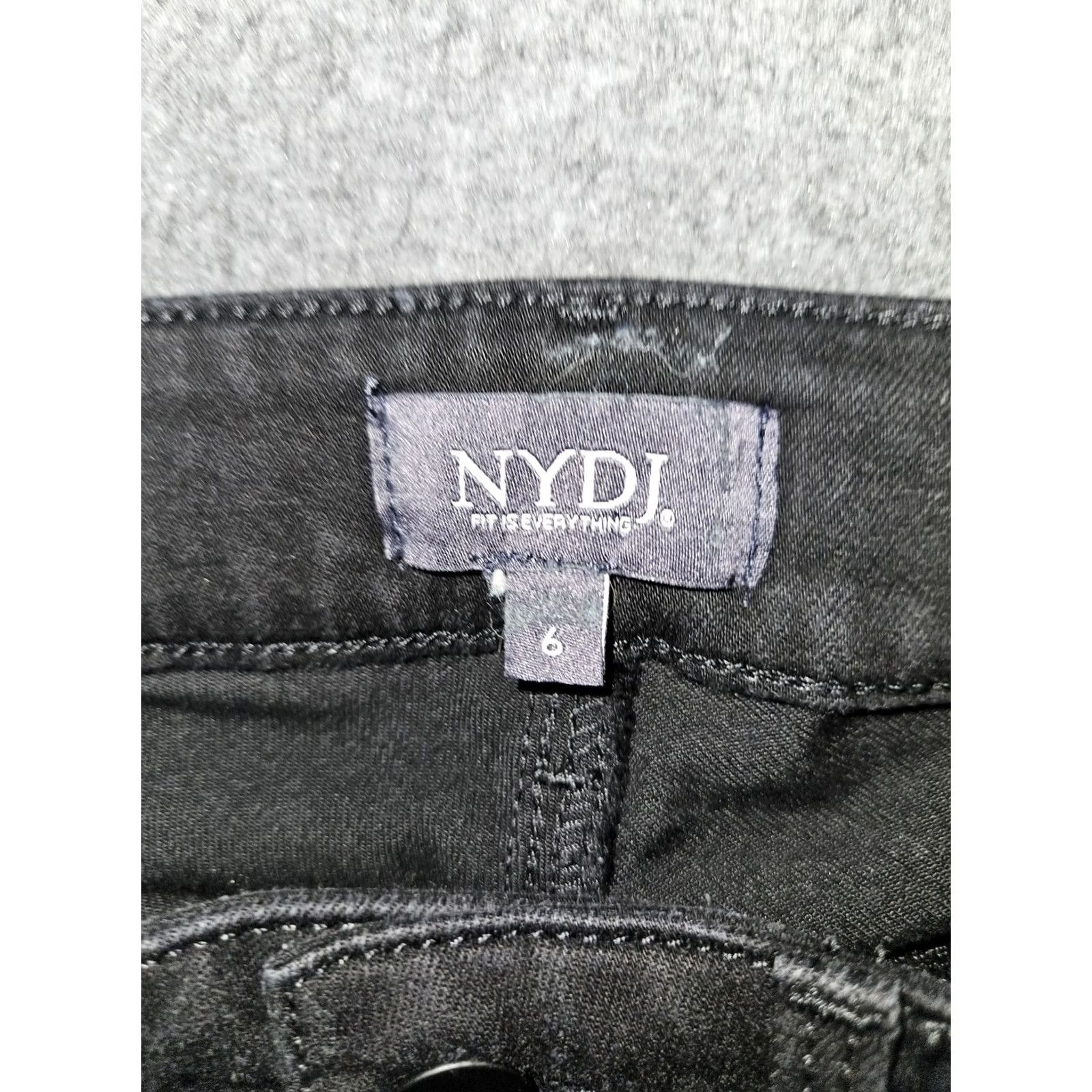 NYDJ NYDJ Pants Womens 6 Black Lift Tuck Stretch Career Trouser Bootcut Size 28" / US 6 / IT 42 - 2 Thumbnail