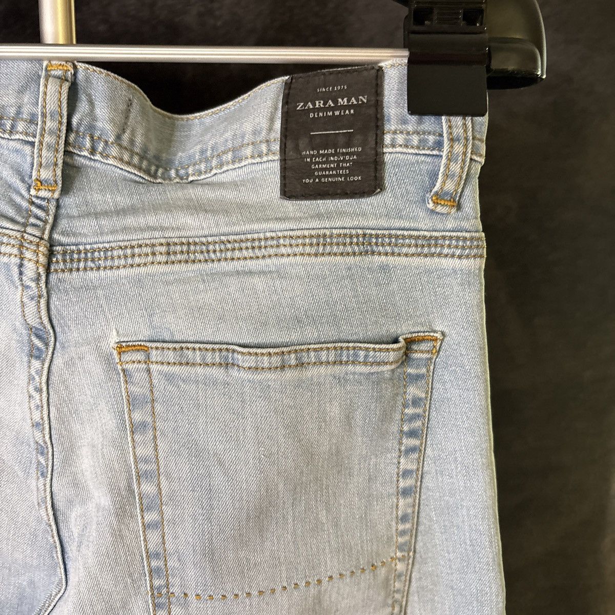 Zara Zara Blue Skinny Jeans with Tapered Leg and Faded Look 30 Size US 30 / EU 46 - 6 Thumbnail