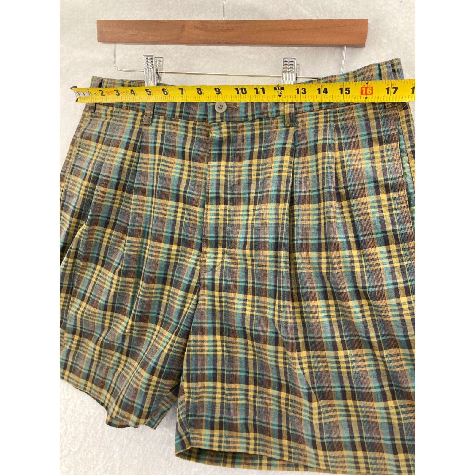 Dockers VINTAGE Dockers Shorts Mens 36 Plaid Bermuda Pockets Casual 90s Size US 36 / EU 52 - 2 Thumbnail