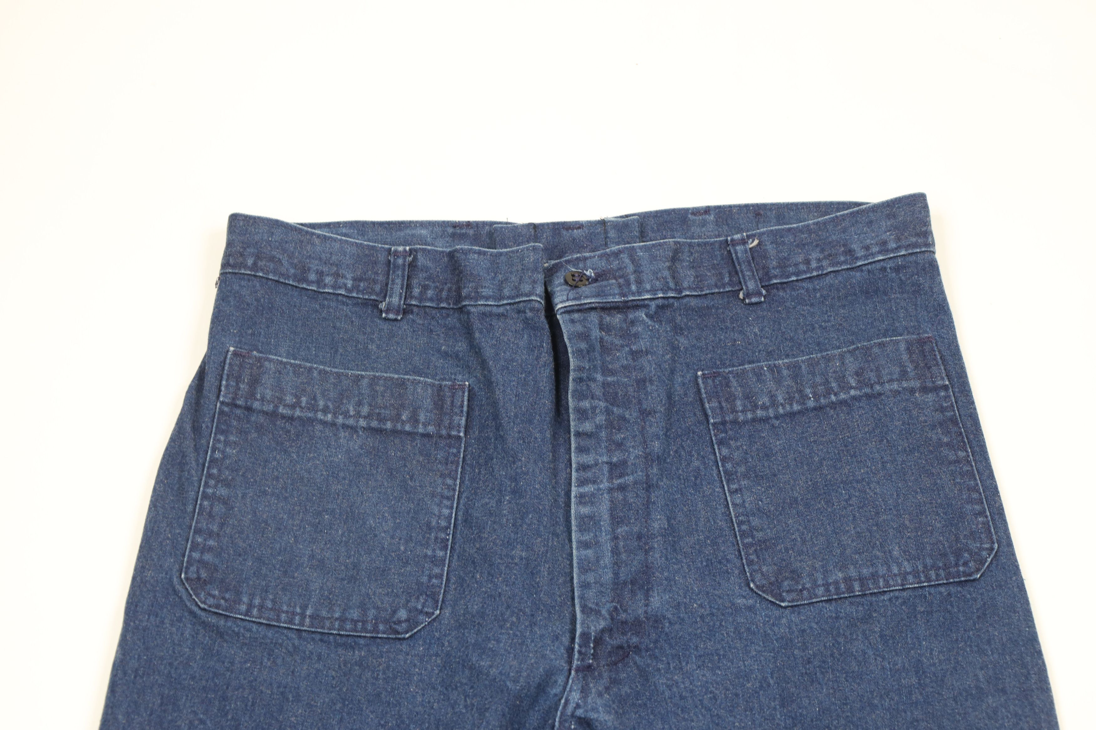 Vintage Vintage 50s 60s Military Navy Bell Bottoms Denim Jeans USA Size US 34 / EU 50 - 2 Thumbnail