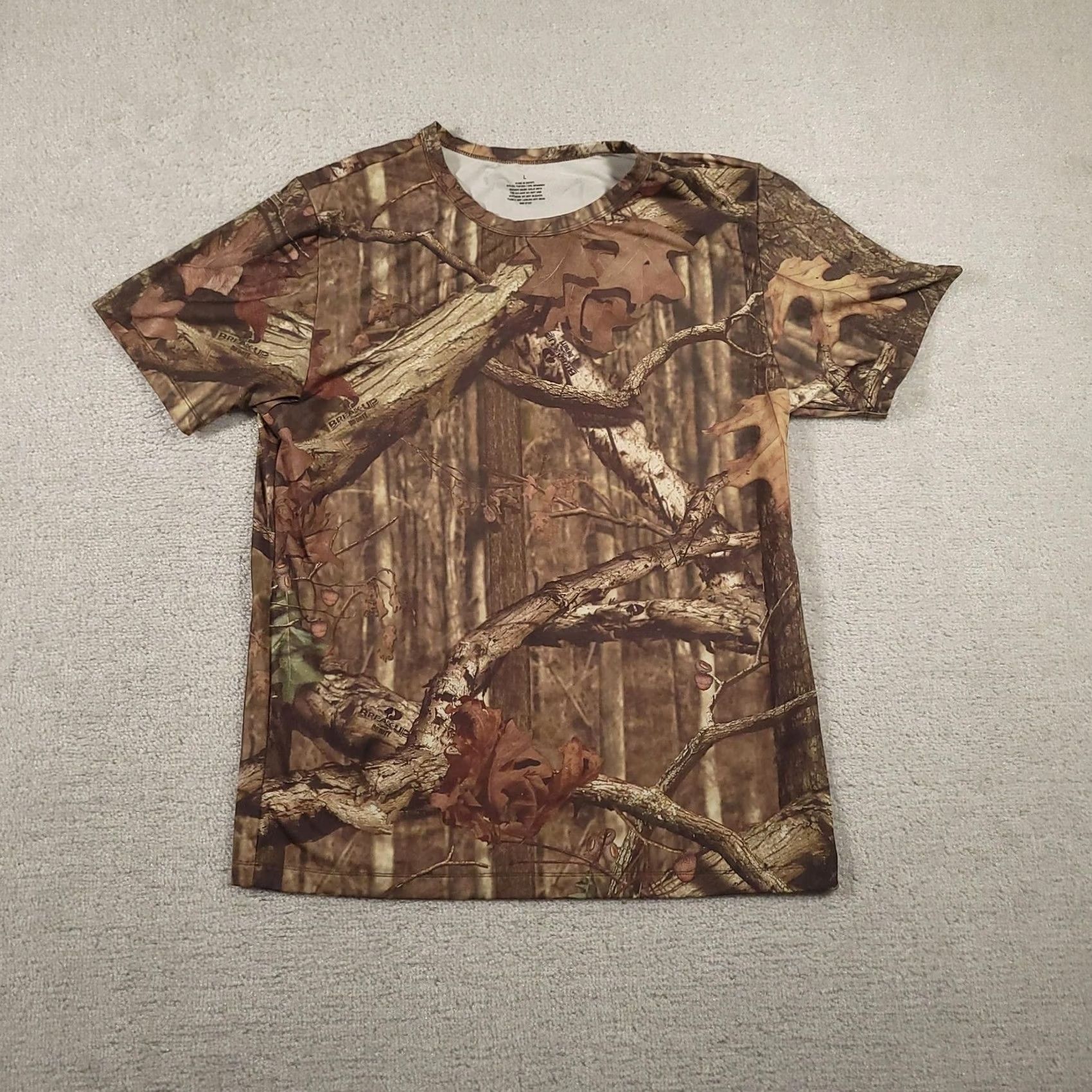 Vintage Mossy Oak Break-Up Infinity Shirt Mens Large Camo Hunting Performance Crewneck Shirt Size US L / EU 52-54 / 3 - 2 Thumbnail