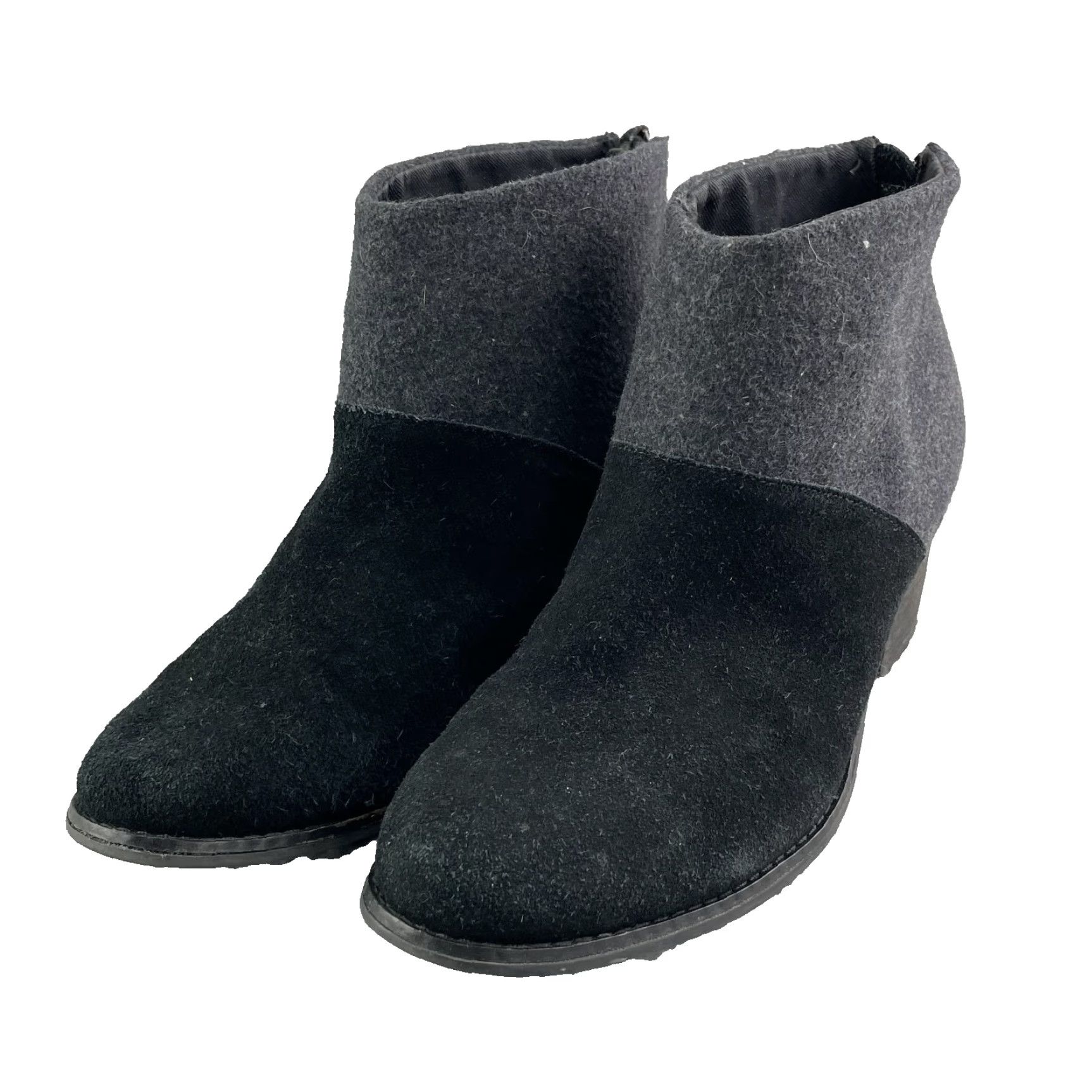 Toms Toms Boots Women 8.5 Suede Leather Black Bootie Chic Classic 90's Corpcore Leila Size US 9 / IT 39 - 2 Thumbnail