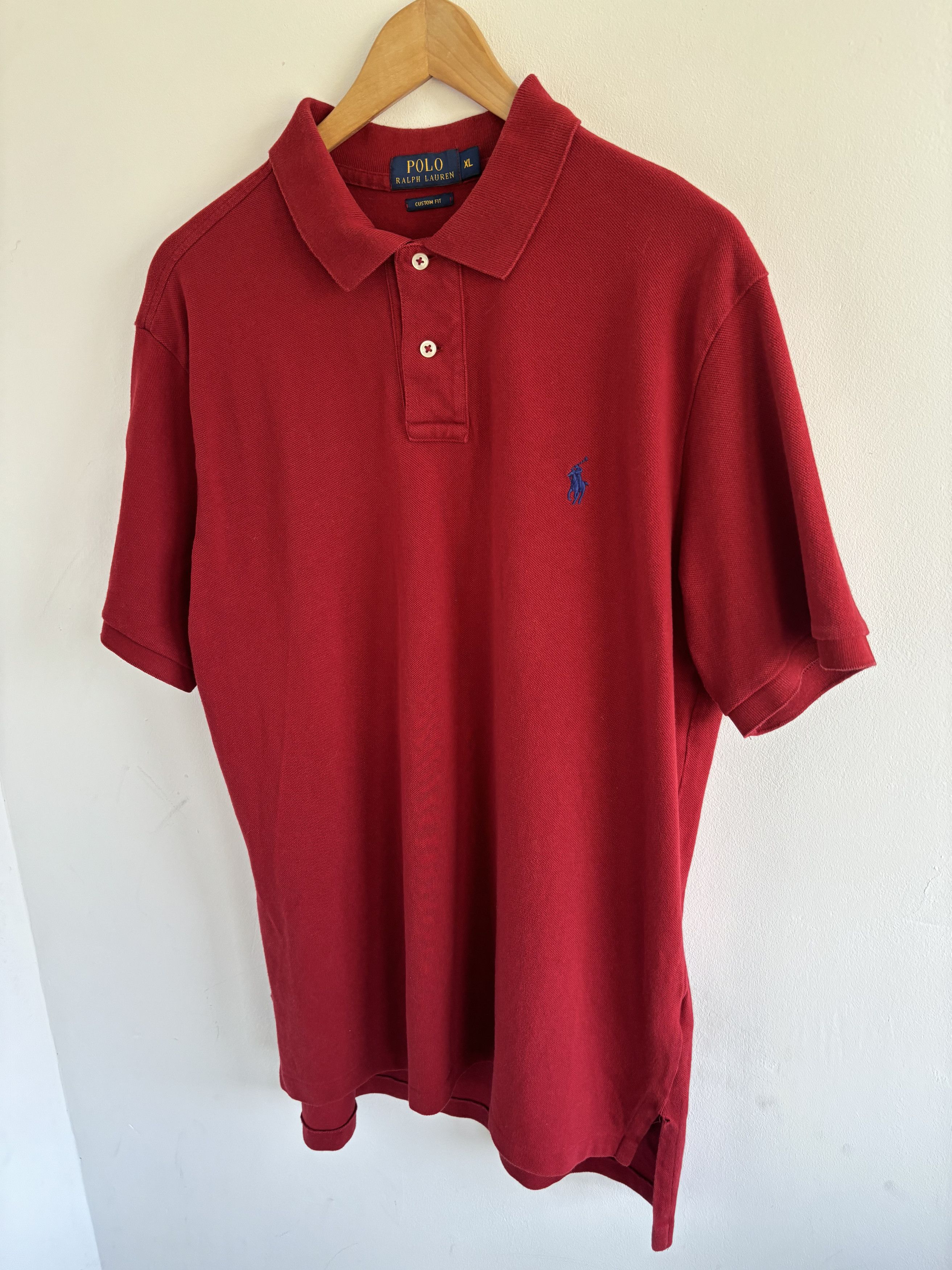 Polo Ralph Lauren × Ralph Lauren Vintage Polo Ralph Lauren Red Top Size US XL / EU 56 / 4 - 2 Thumbnail