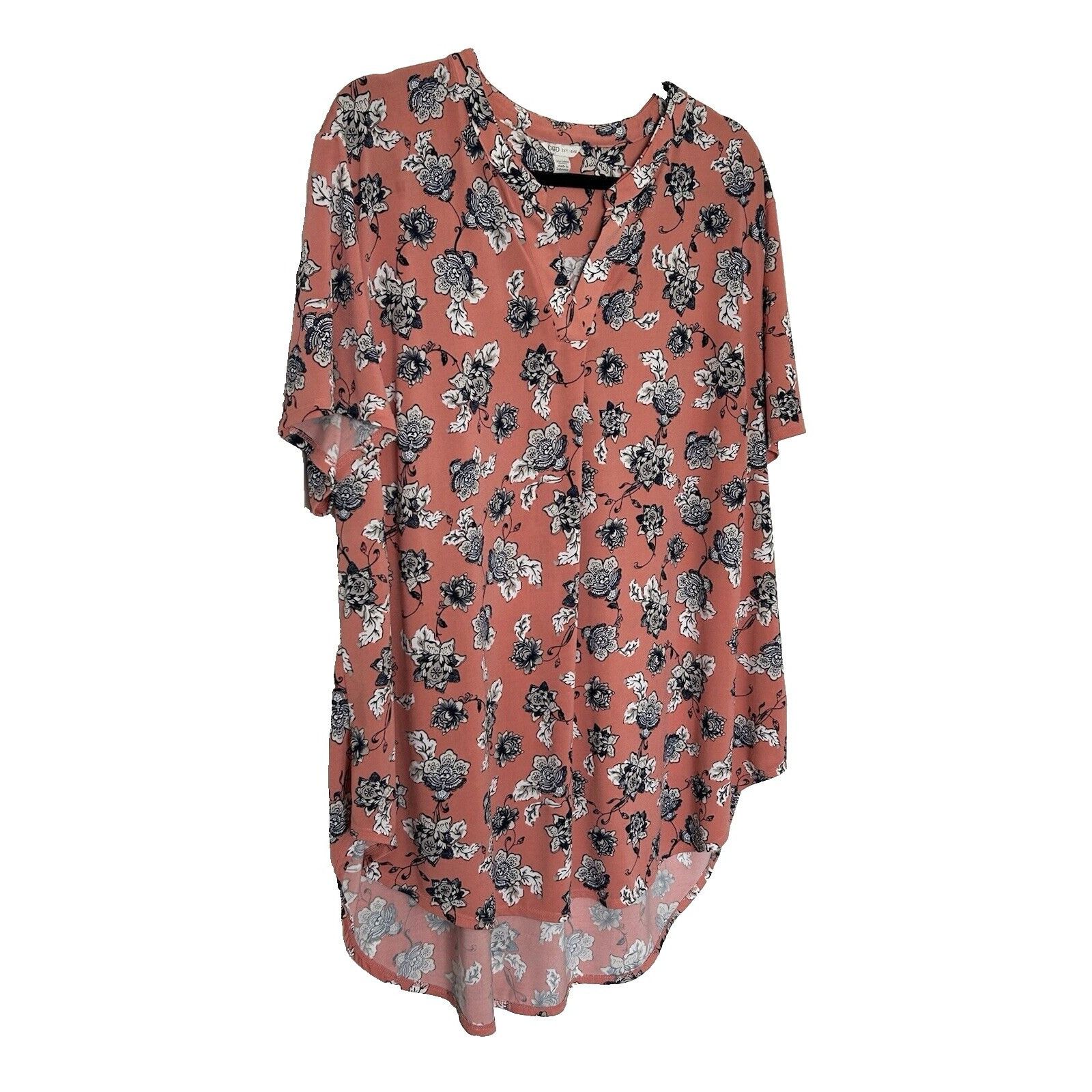 Other Cato Blouse Womens Plus Size 22/24W Coral/Creamsicle Color- Size 3XL / US 20-22 - 2 Thumbnail