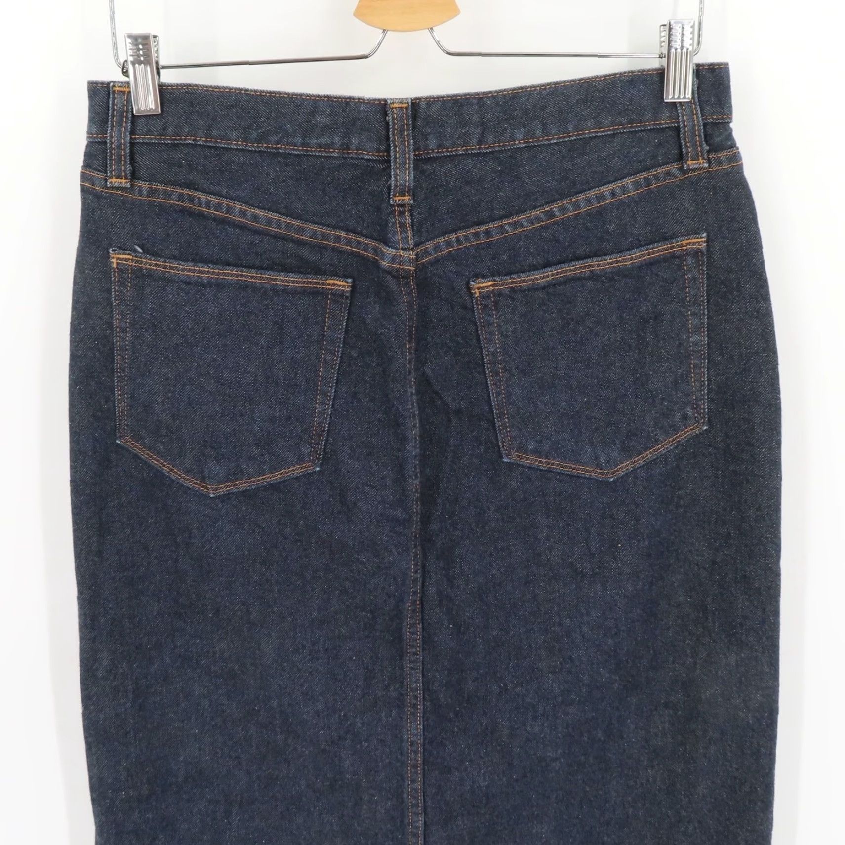 Gap VINTAGE Gap Women Skirt Long Denim Blue 6 Pockets Slit Dark Wash Casual Cotton Blend Denim Front Slit Pockets Y2K Size 28" / US 6 / IT 42 - 5 Thumbnail