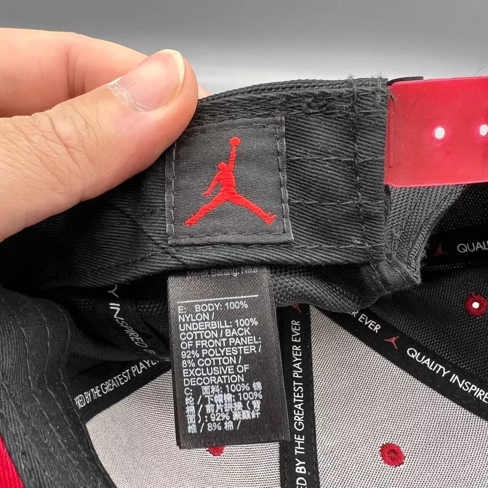 Jordan Brand Air Jordan 11 Hat Men Black Red Jumpman Bred Snap Back Cap Size ONE SIZE - 5 Thumbnail
