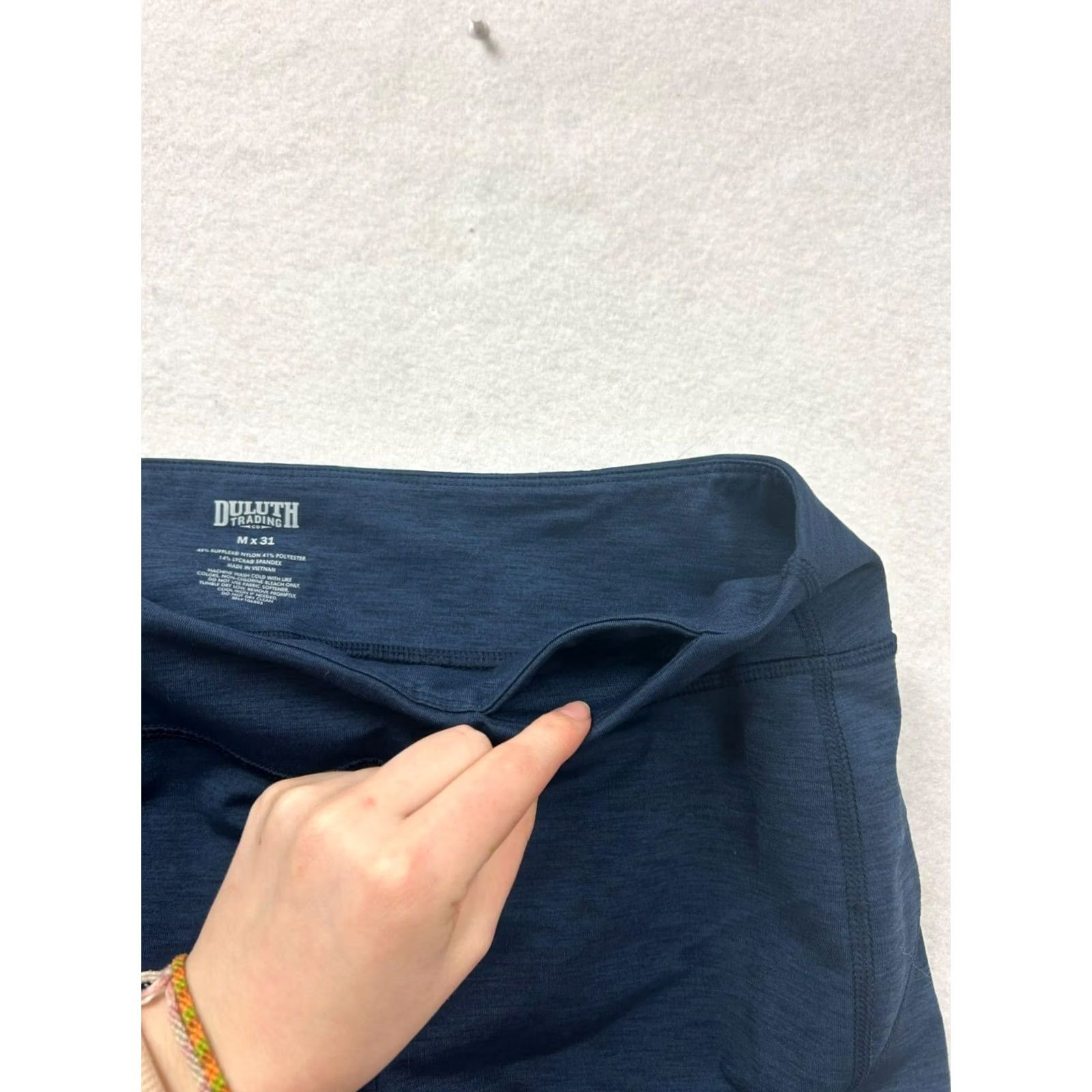 Duluth Trading Company Duluth Trading Womens Pants Knit Stretch M Blue Ankle Nylon Polyester 6598 Size 32" / US 10 / IT 46 - 6 Thumbnail
