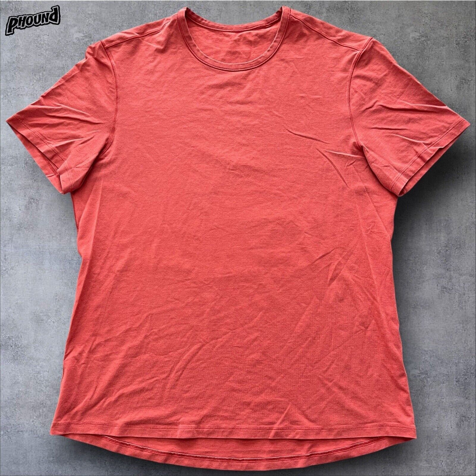 Lululemon Lululemon 5 year basic Short sleeve Tshirt XL Red Orange Size US XL / EU 56 / 4 - 1 Thumbnail
