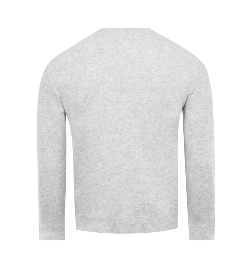Saint Laurent Paris o1s1wg111224 Pullover Boxy Col Rond Cachemire Sweater Grey Size US M / EU 48-50 / 2 - 2 Thumbnail