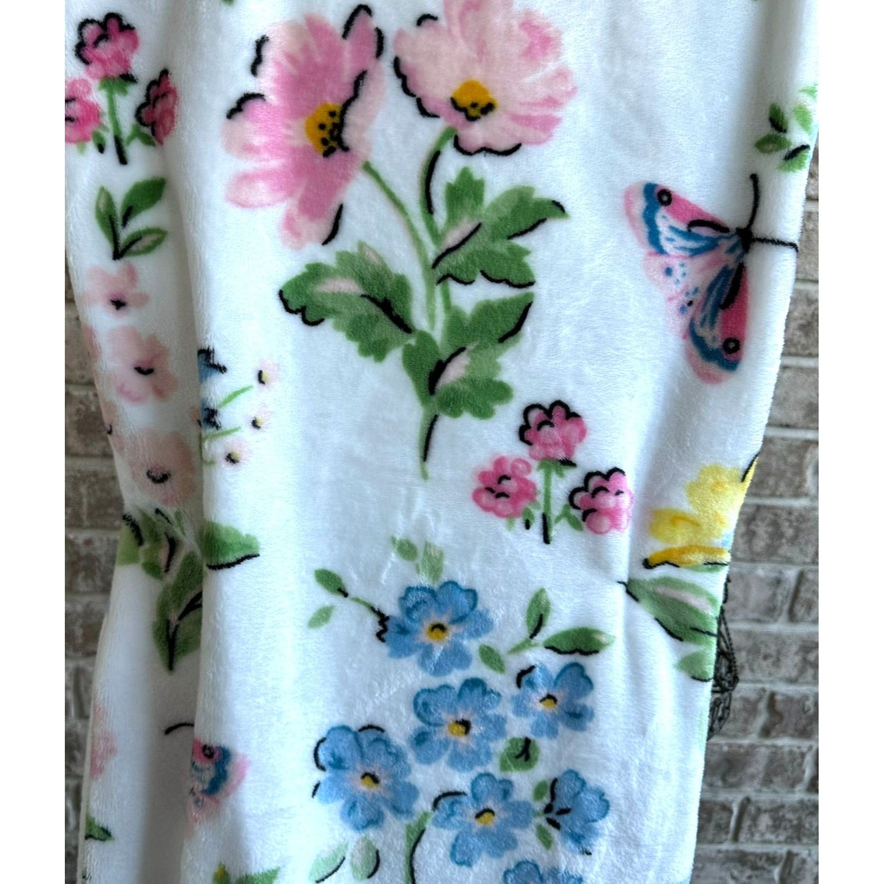 Designer × Handmade Studio Curate Plush Throw Butterflies Flowers 50 x 70 inch F Size ONE SIZE - 10 Thumbnail