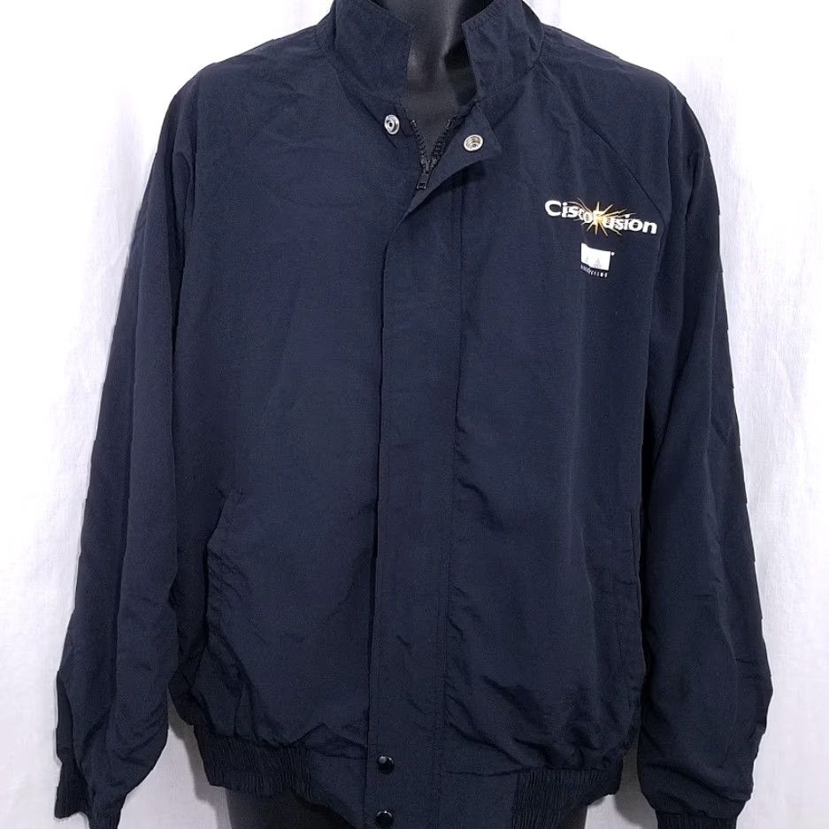 Vintage VINTAGE Vantage Jacket Mens Large 90s World Tour Cisco Systems Windbreaker Blue USA 1994 Size US L / EU 52-54 / 3 - 3 Thumbnail