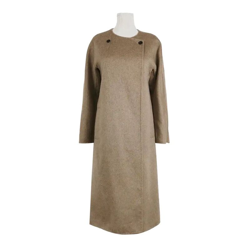 Max Mara MaxMara Cashmere Coat in Beige for Women 0089 Size L / US 10 / IT 46 - 1 Thumbnail