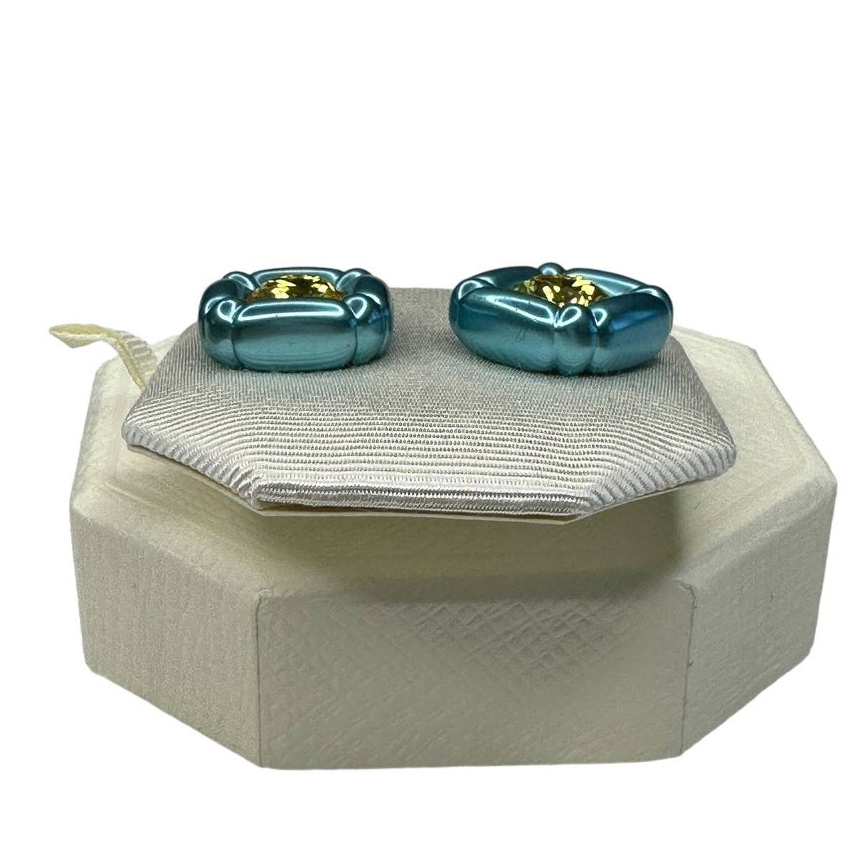Swarovski Swarovski Dulcis stud earrings Cushion cut, Blue Size ONE SIZE - 4 Thumbnail