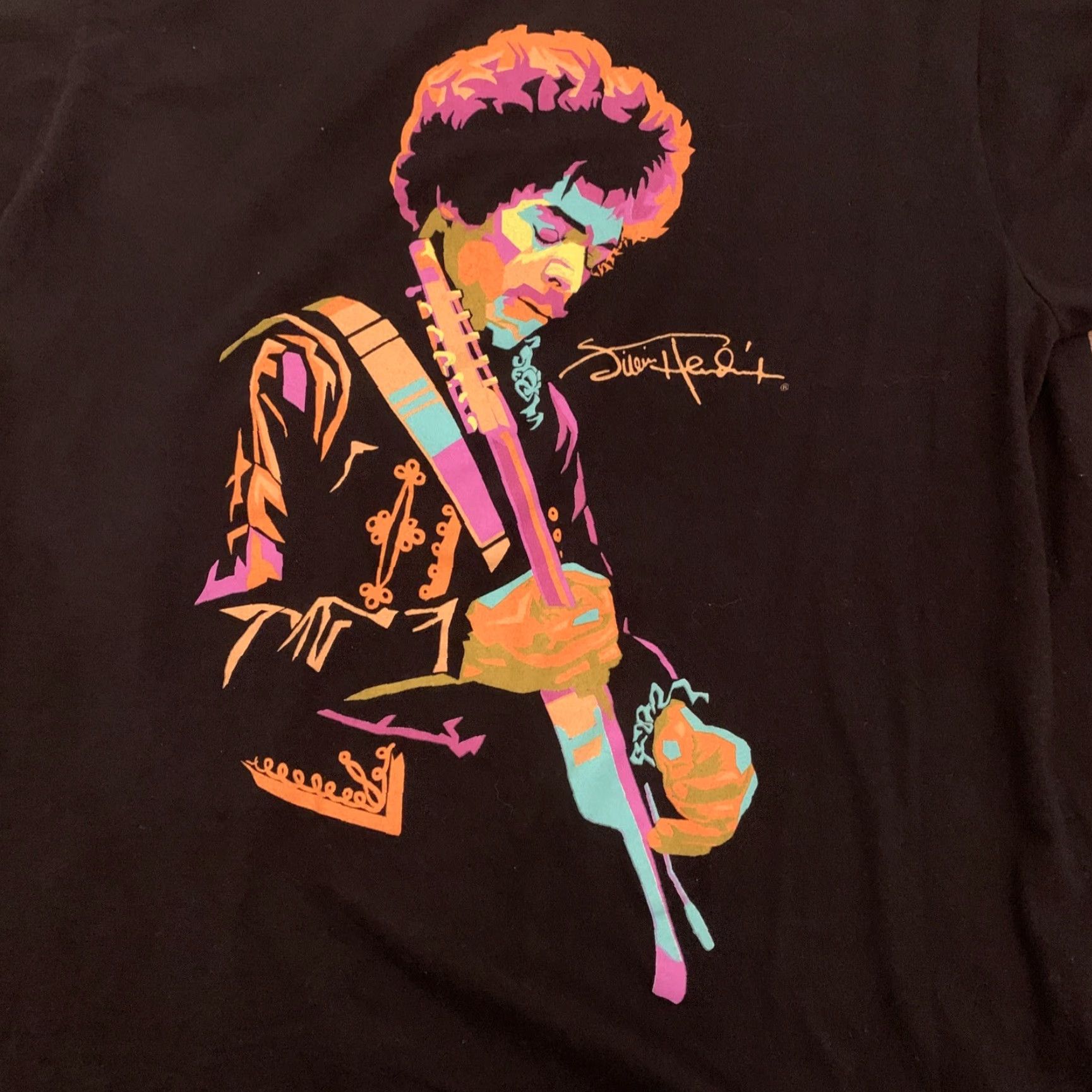 Vintage Authentic Hendrix T-Shirt Adult L Black Jimi Hendrix Rock Music Large Graphic 2010s Unisex Size US L / EU 52-54 / 3 - 2 Thumbnail