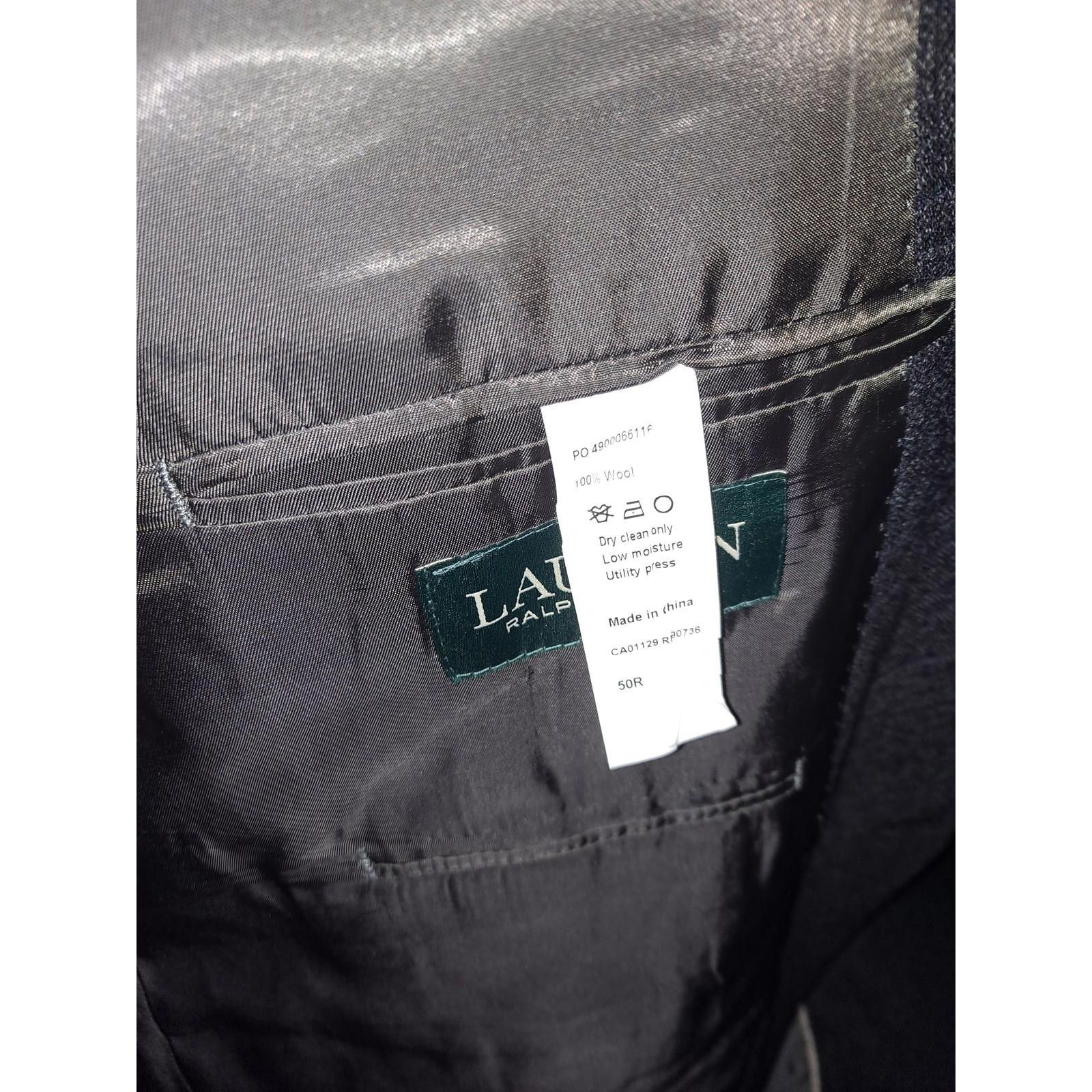 Ralph Lauren Ralph Lauren Black with Blue Plaid 2 Button Wool Blazer Size Size 50R - 2 Thumbnail