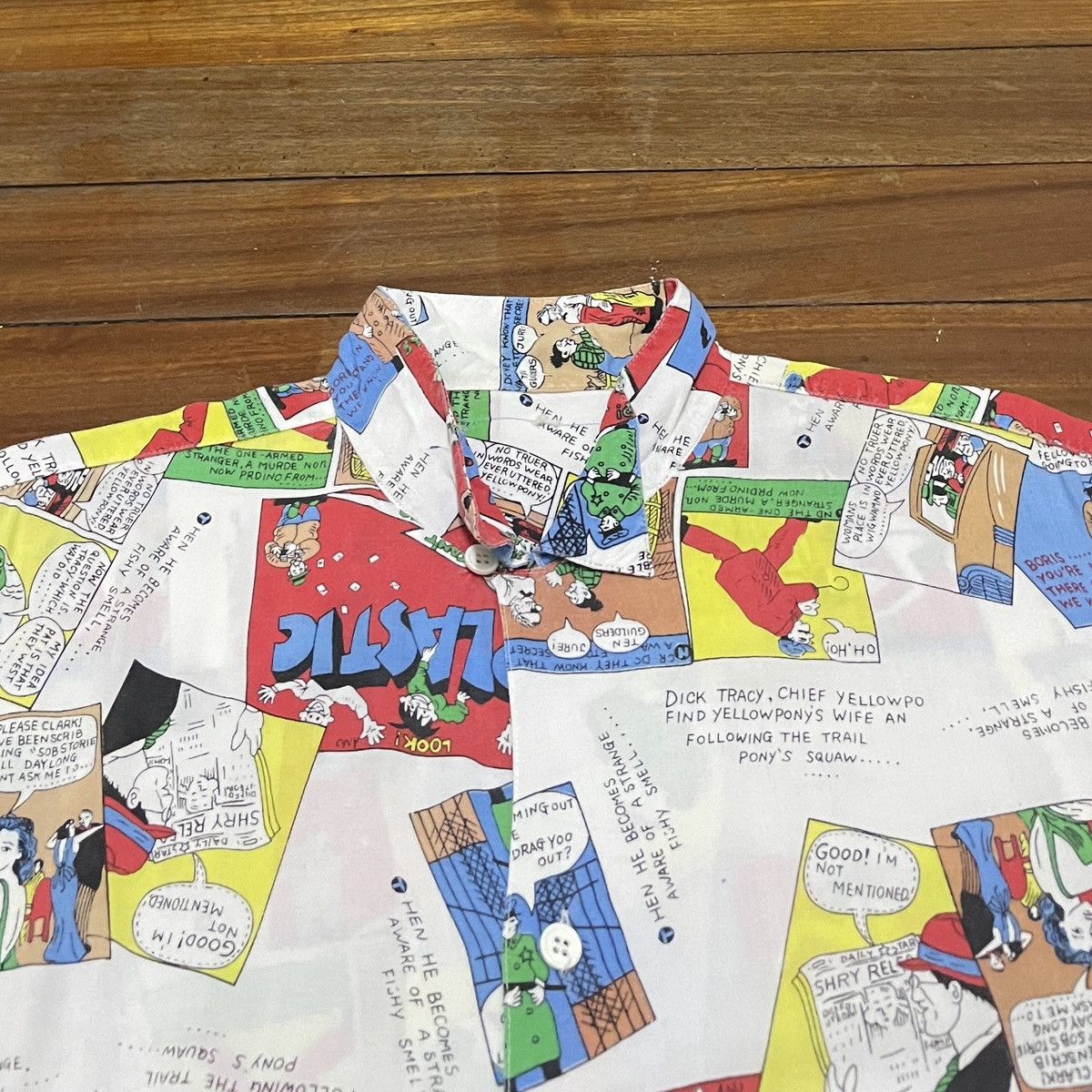 Vintage Very Rare Vintage Movie Cartoon The Plastic Man Shirt 1980s Size US L / EU 52-54 / 3 - 3 Thumbnail