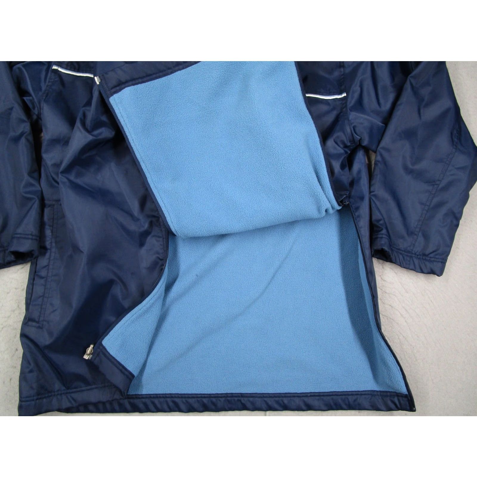Nike VINTAGE Nike Basketball Jacket Mens M Blue Hooded Fleece Lined Zip 90s Size US M / EU 48-50 / 2 - 6 Thumbnail