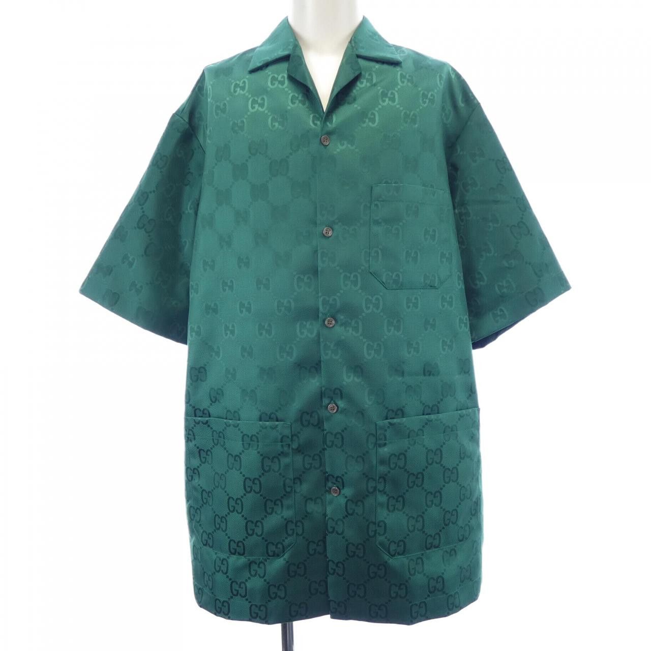 Gucci Gucci Gucci GG S/S Shirt Cotton Tops 673622 ZAEBN DUTY FREE for USA Size ONE SIZE - 1 Thumbnail